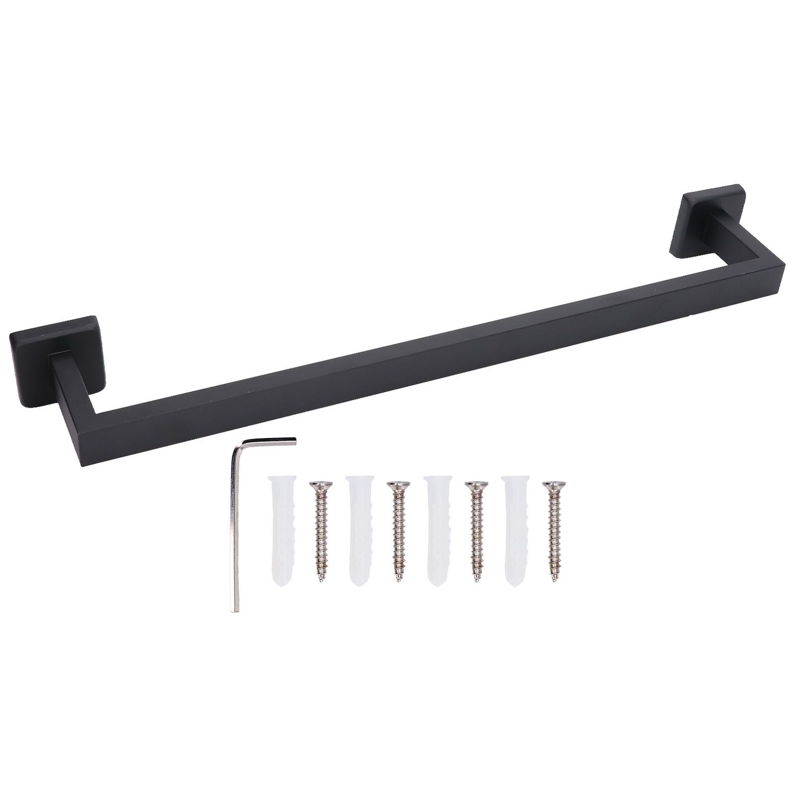 Hand Towel Holder Black Stainless Steel Fashion Design High Hardness Durable Stable Easy Installation Towel Bar - Image 1