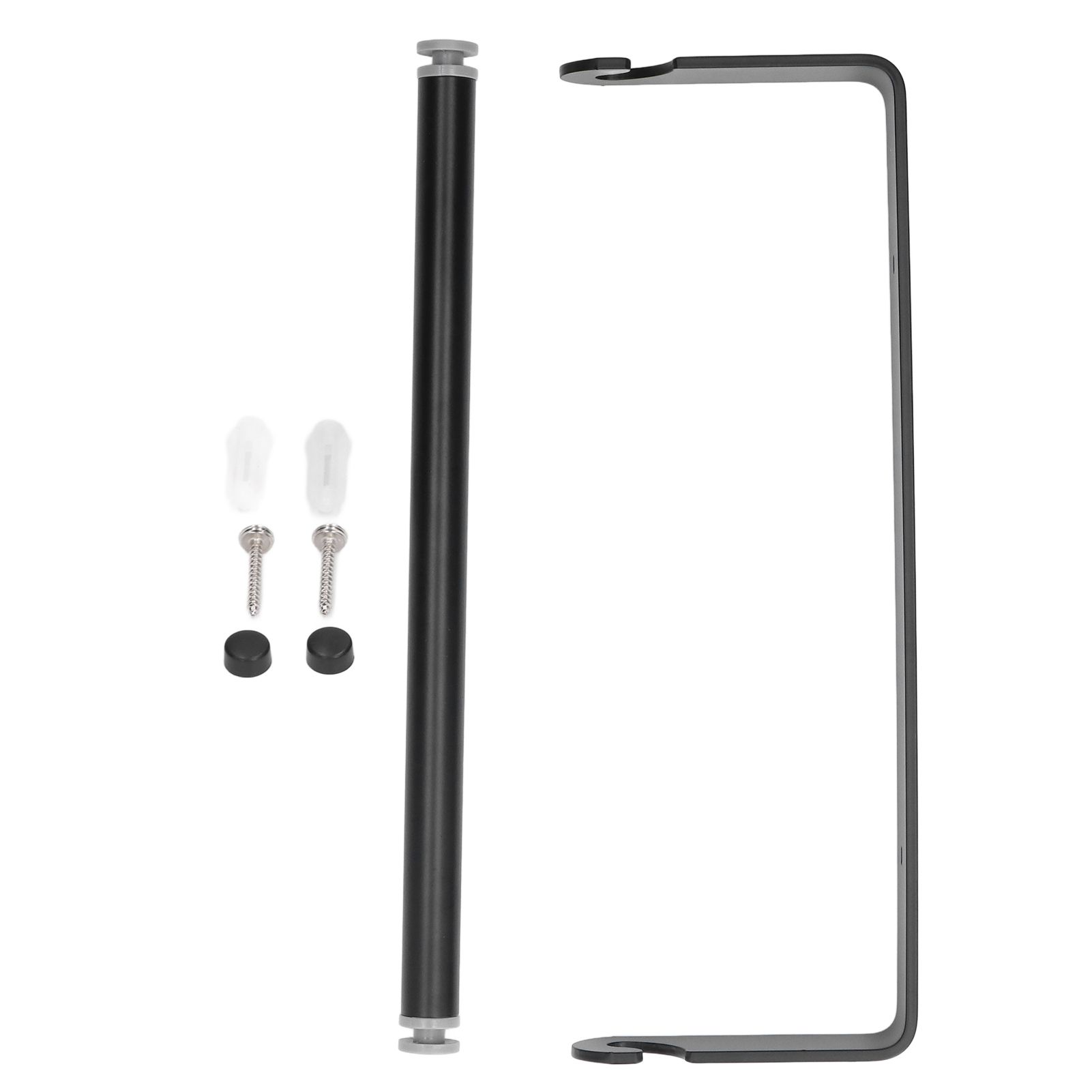 32cm Toilet Paper Holder Wall Mounted Toilet Tissue Roll Holders for Bathroom Kitchen Matte Black - Image 3