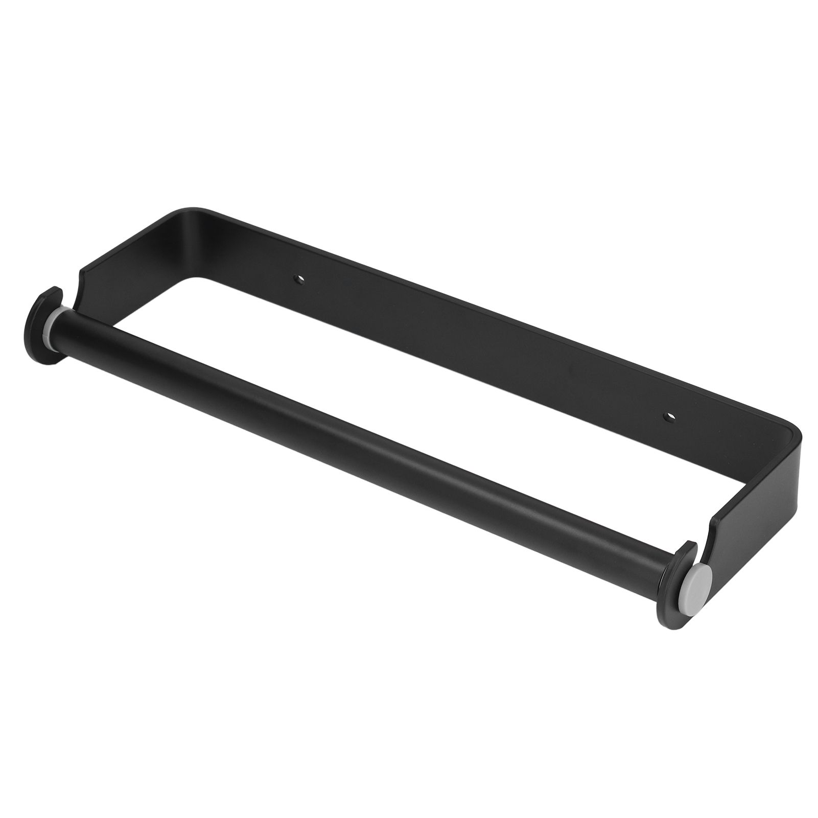 32cm Toilet Paper Holder Wall Mounted Toilet Tissue Roll Holders for Bathroom Kitchen Matte Black - Image 5