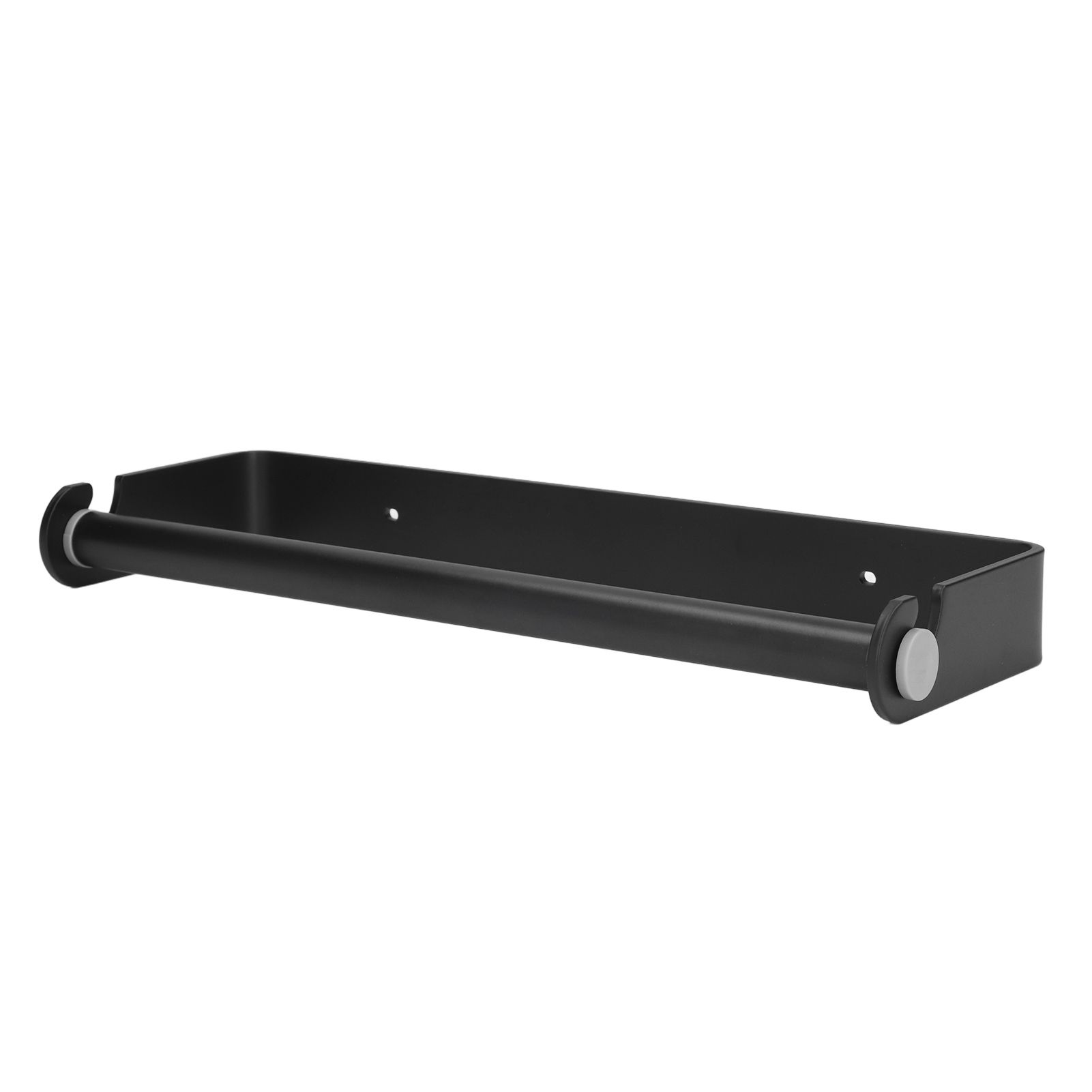 32cm Toilet Paper Holder Wall Mounted Toilet Tissue Roll Holders for Bathroom Kitchen Matte Black - Image 7