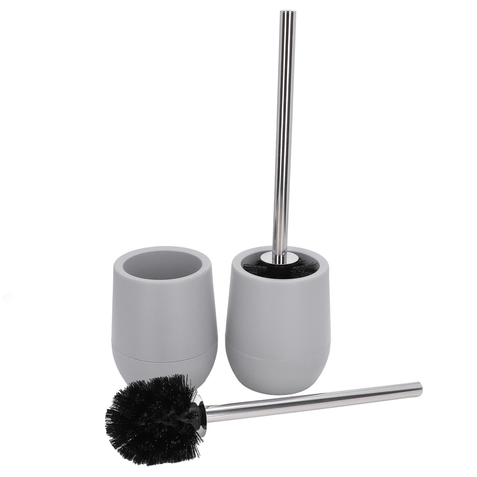 2sets Toilet Bowl Cleaner Brush Lockable Thread Convenient Practical Efficient Safe Reliable Durable Cleaning ToolsGray (2pcs/inner Box) - Image 5