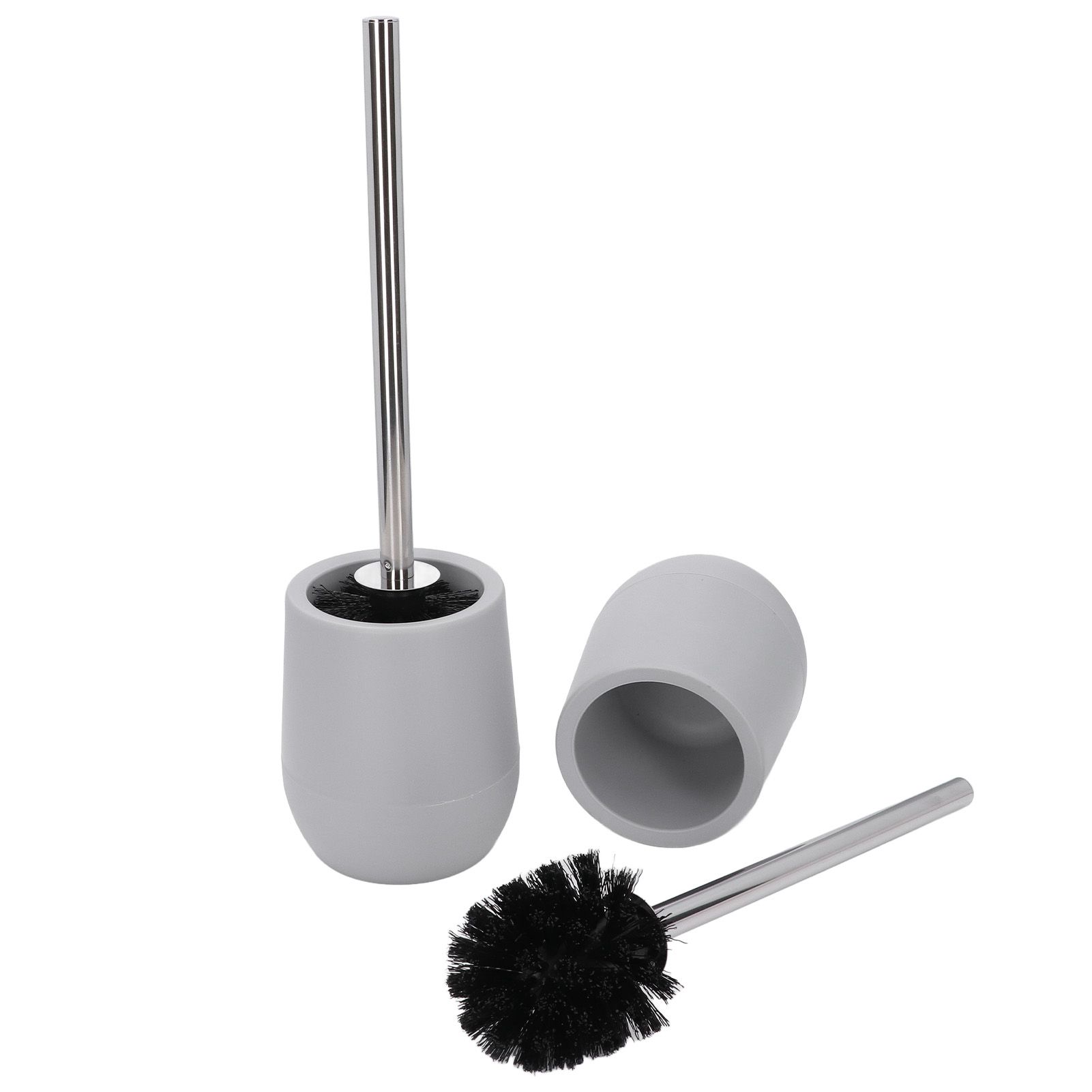 2sets Toilet Bowl Cleaner Brush Lockable Thread Convenient Practical Efficient Safe Reliable Durable Cleaning ToolsGray (2pcs/inner Box) - Image 6