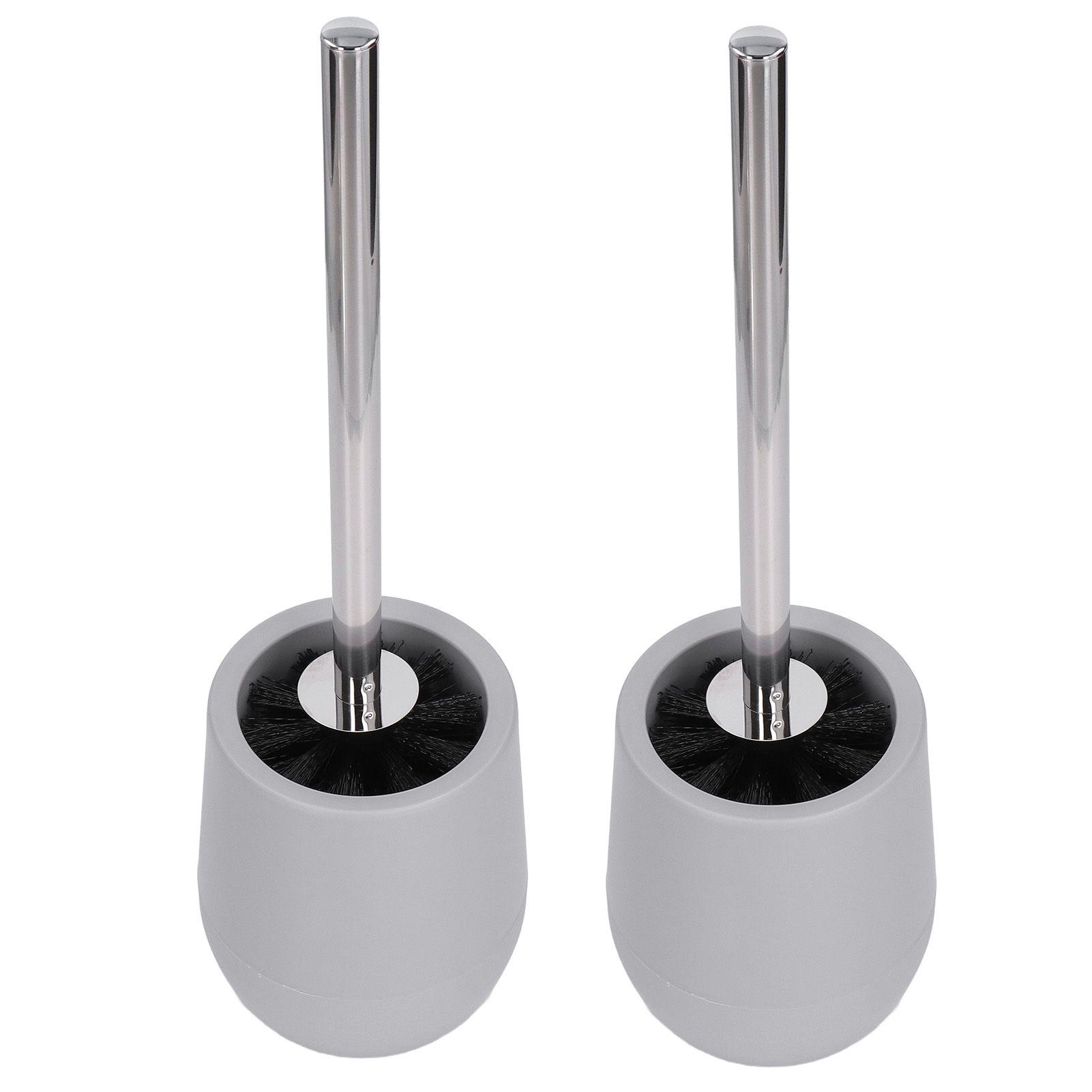 2sets Toilet Bowl Cleaner Brush Lockable Thread Convenient Practical Efficient Safe Reliable Durable Cleaning ToolsGray (2pcs/inner Box) - Image 8