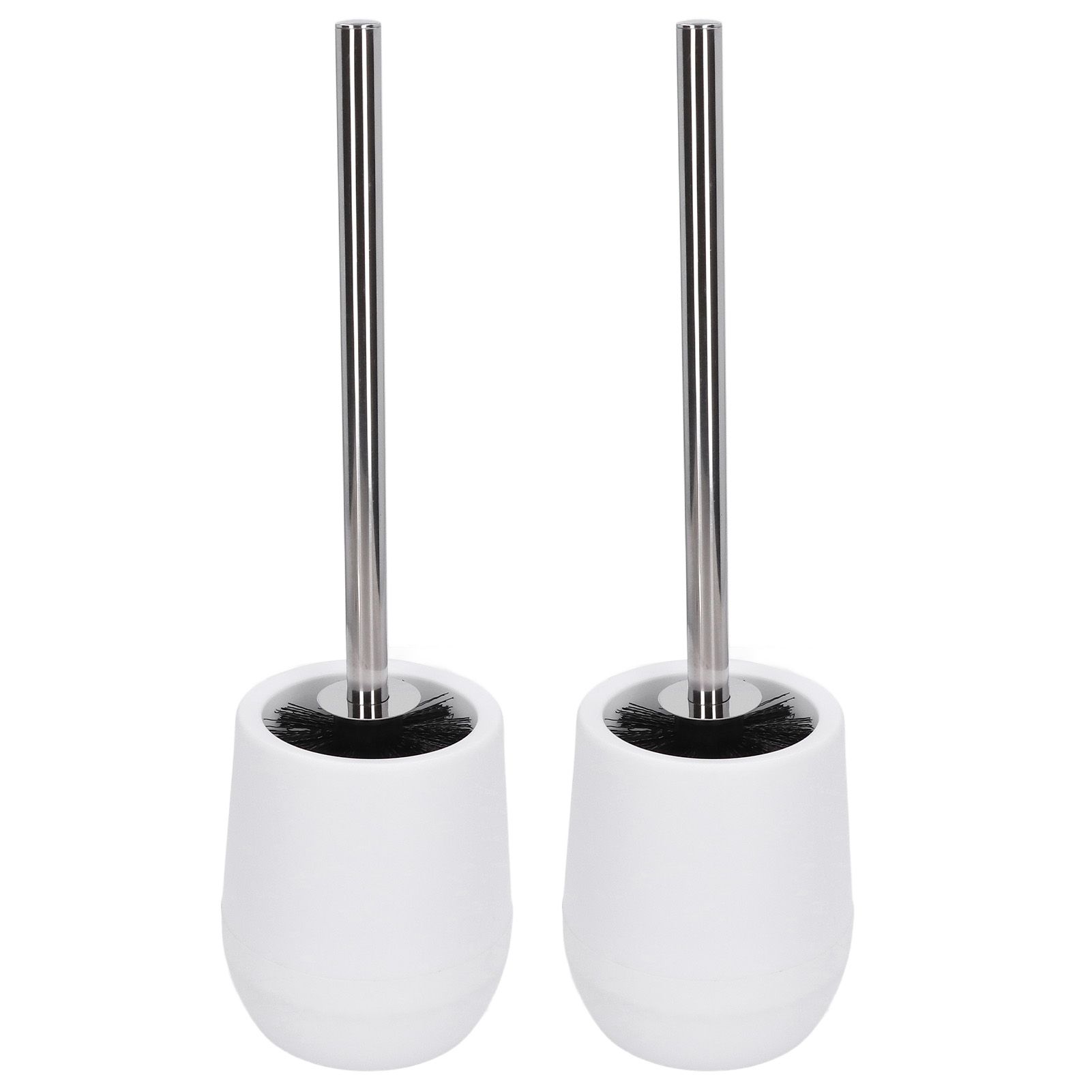 2sets Toilet Bowl Cleaner Brush Lockable Thread Convenient Practical Efficient Safe Reliable Durable Cleaning ToolsWhite (2pcs/inner Box) - Image 1