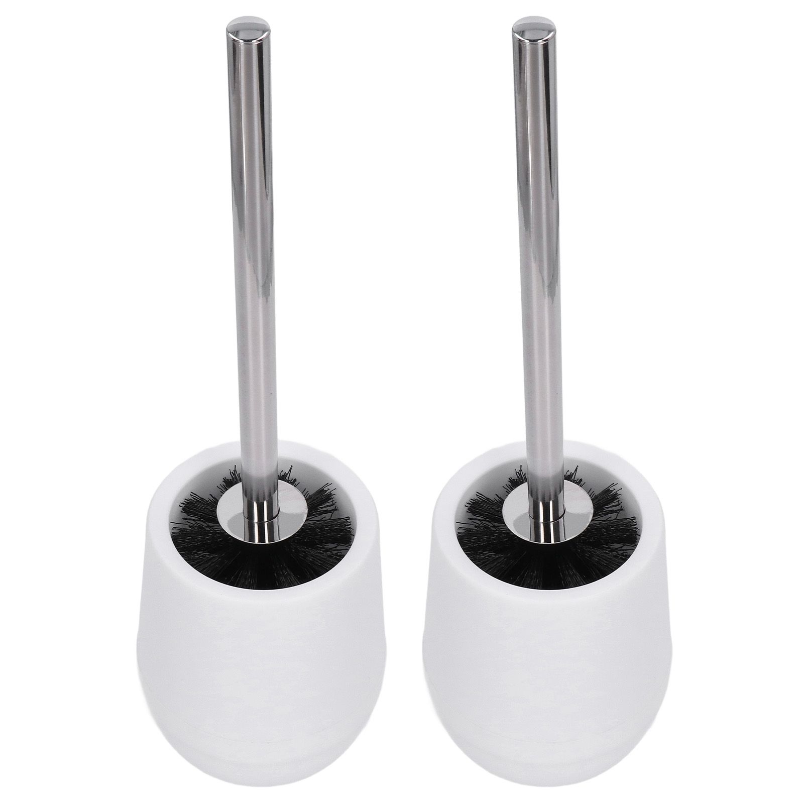 2sets Toilet Bowl Cleaner Brush Lockable Thread Convenient Practical Efficient Safe Reliable Durable Cleaning ToolsWhite (2pcs/inner Box) - Image 2