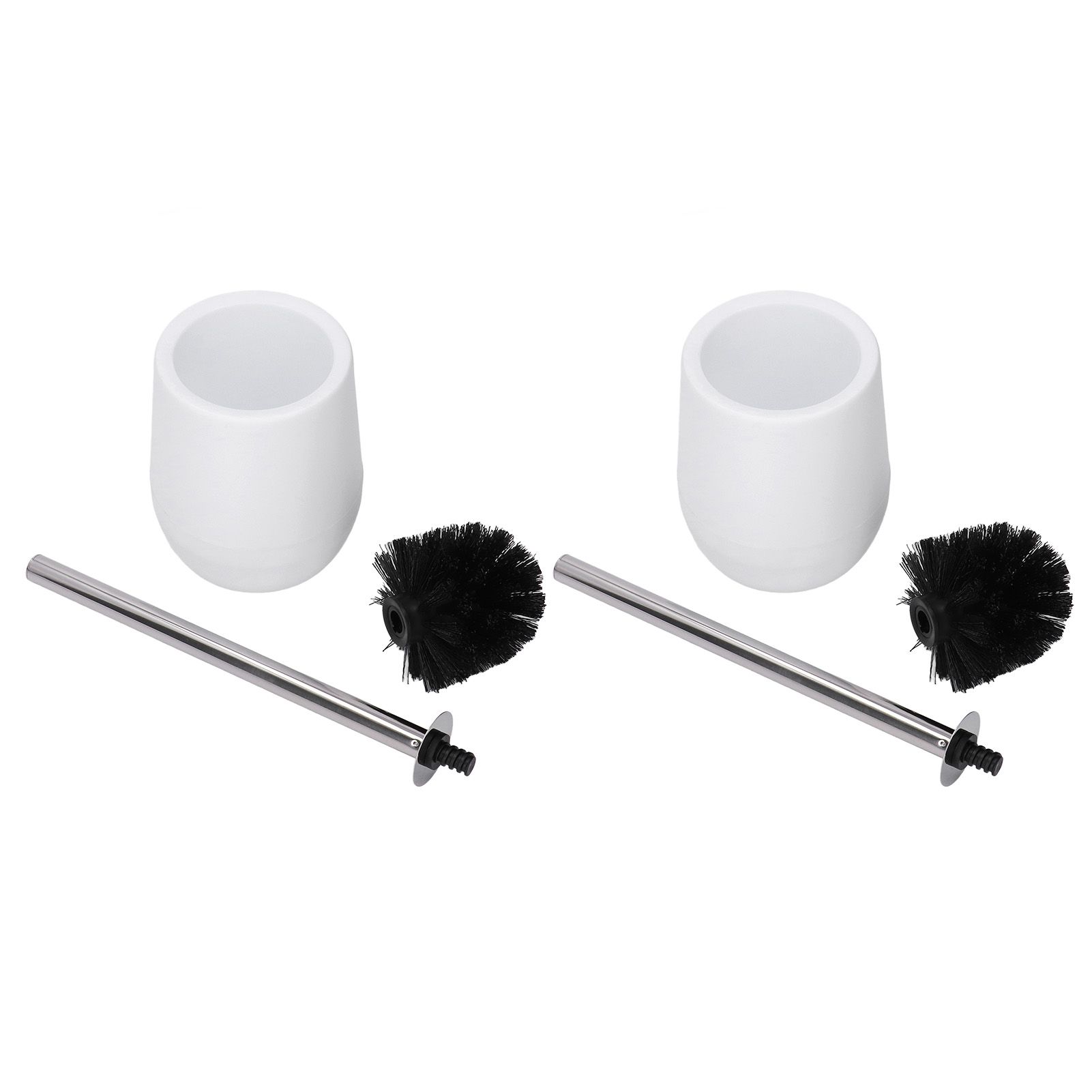 2sets Toilet Bowl Cleaner Brush Lockable Thread Convenient Practical Efficient Safe Reliable Durable Cleaning ToolsWhite (2pcs/inner Box) - Image 8