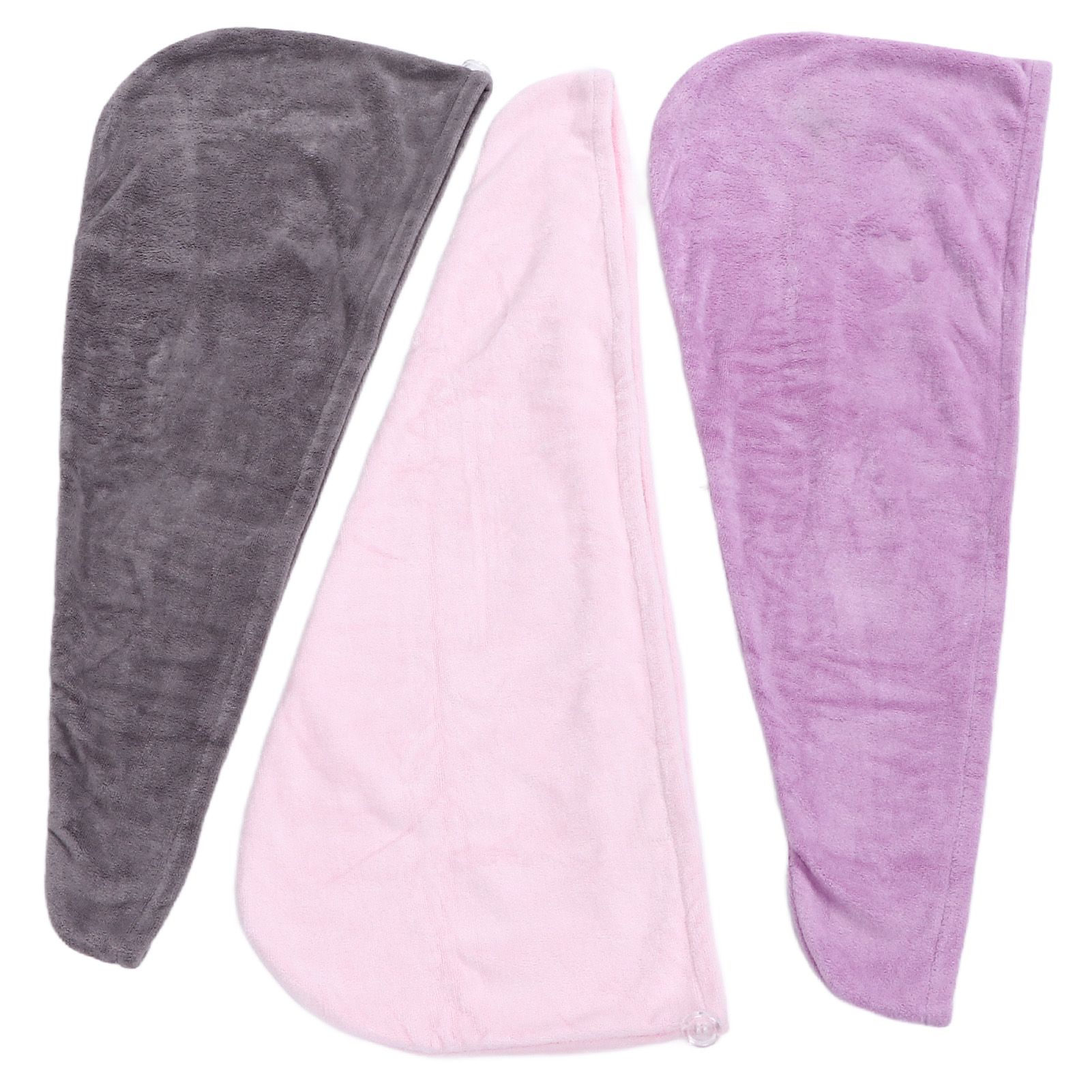 3Pcs Microfiber Hair Towel Wrap Twist Hair Drying Towel Thick Solid Quick Dry for Exercise Swim Hairdressing - Image 1