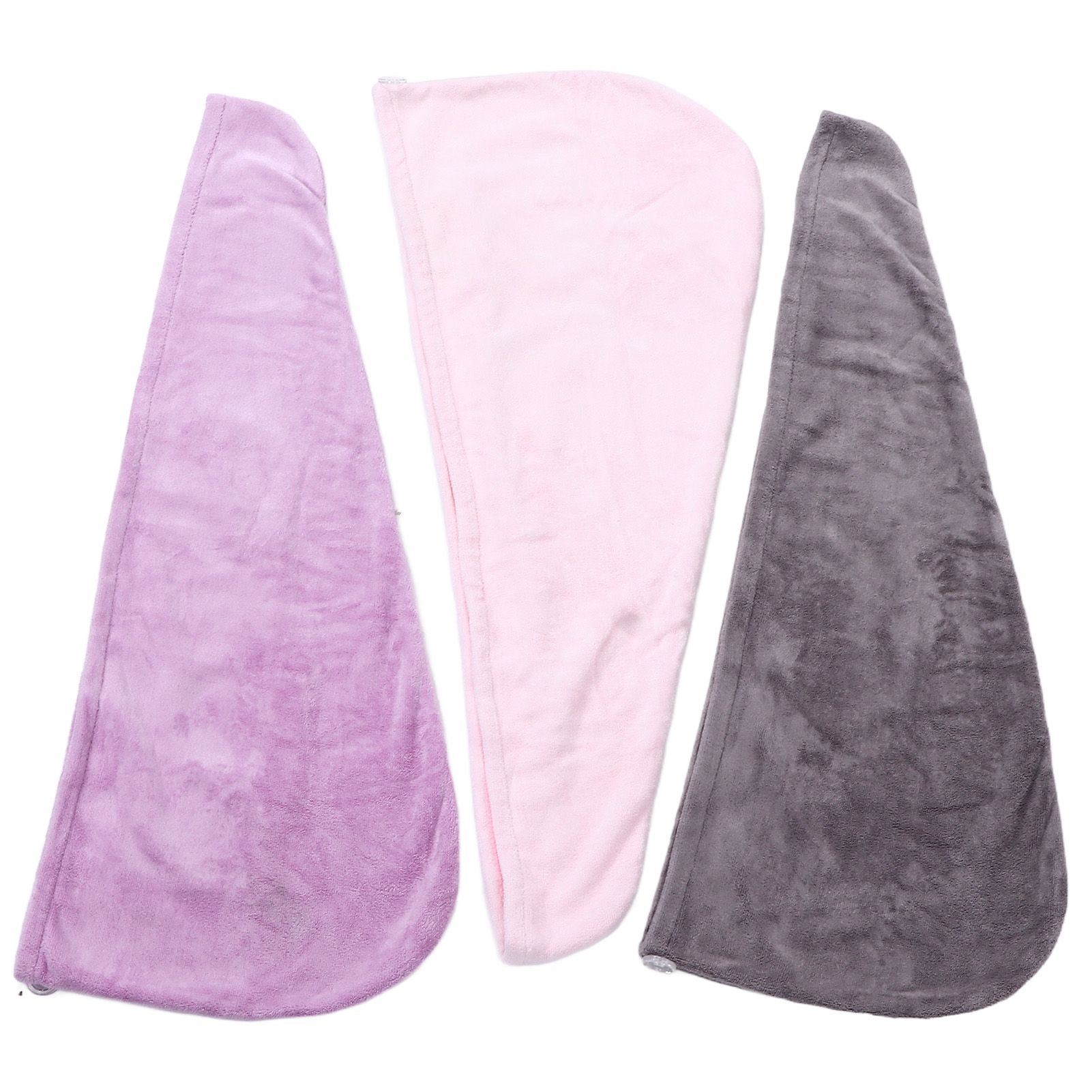 3Pcs Microfiber Hair Towel Wrap Twist Hair Drying Towel Thick Solid Quick Dry for Exercise Swim Hairdressing - Image 2