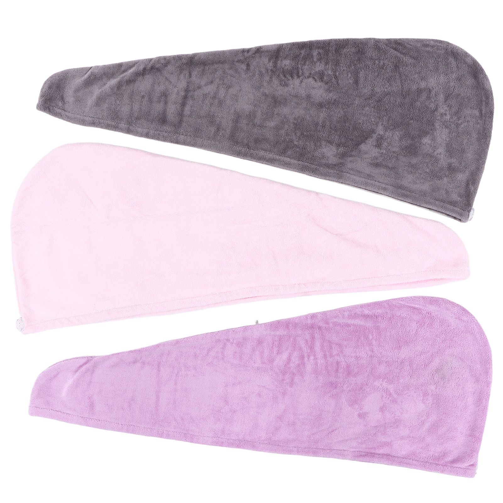 3Pcs Microfiber Hair Towel Wrap Twist Hair Drying Towel Thick Solid Quick Dry for Exercise Swim Hairdressing - Image 3