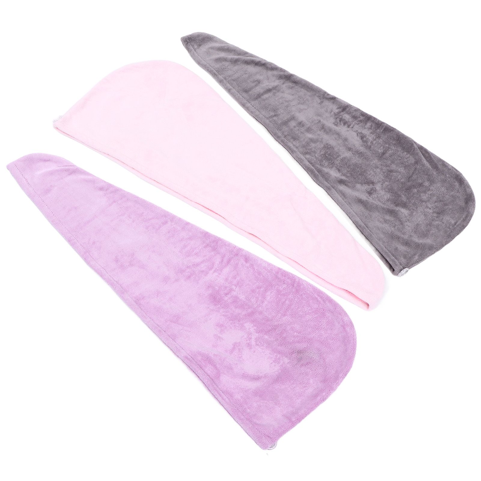 3Pcs Microfiber Hair Towel Wrap Twist Hair Drying Towel Thick Solid Quick Dry for Exercise Swim Hairdressing - Image 4