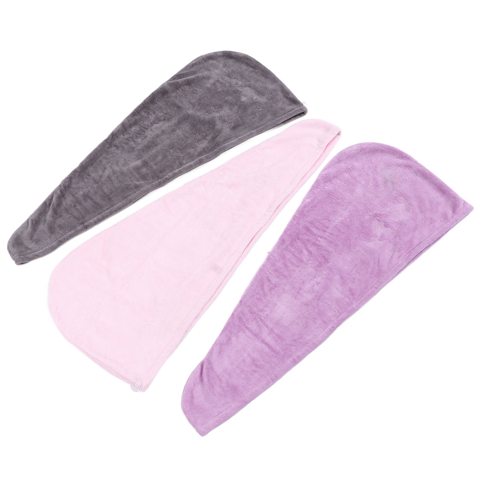 3Pcs Microfiber Hair Towel Wrap Twist Hair Drying Towel Thick Solid Quick Dry for Exercise Swim Hairdressing - Image 7