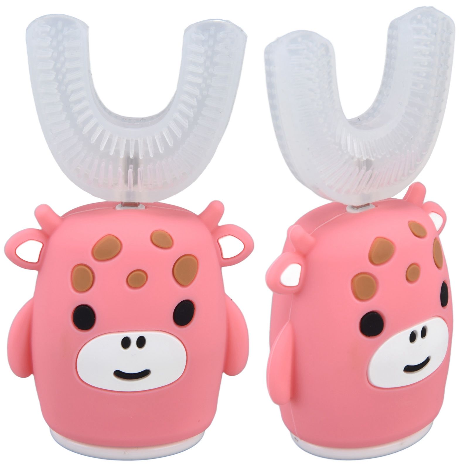 Kids U Shaped Toothbrush Pink Cartoon Electric 360° Tooth Rush Whole Mouth Teeth Cleaning MachineLarge - Image 8