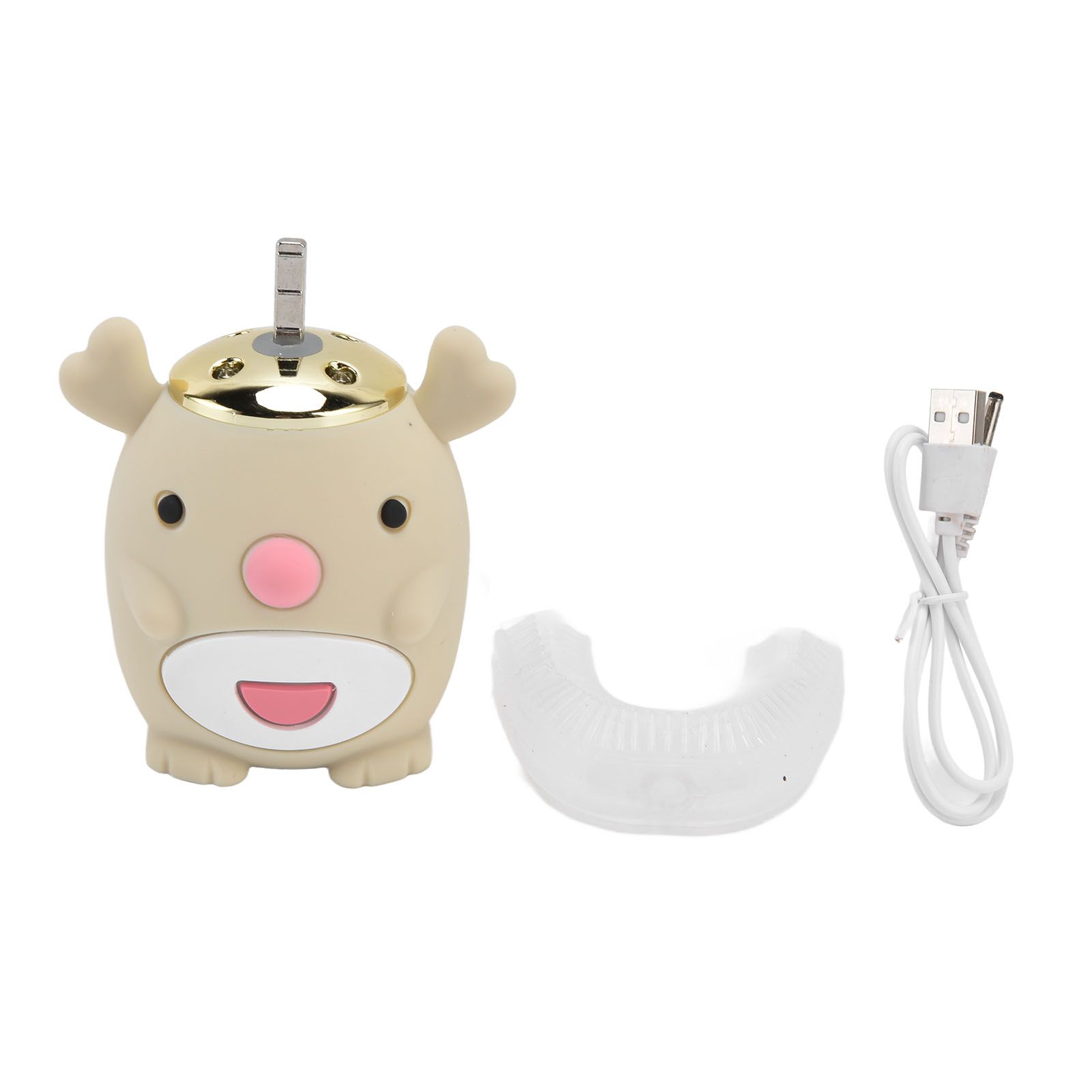 U Shaped Toothbrush Cartoon Cute Design Waterproof 5 Brushing Modes Electric Tooth Brush for KidsChildren - Image 1