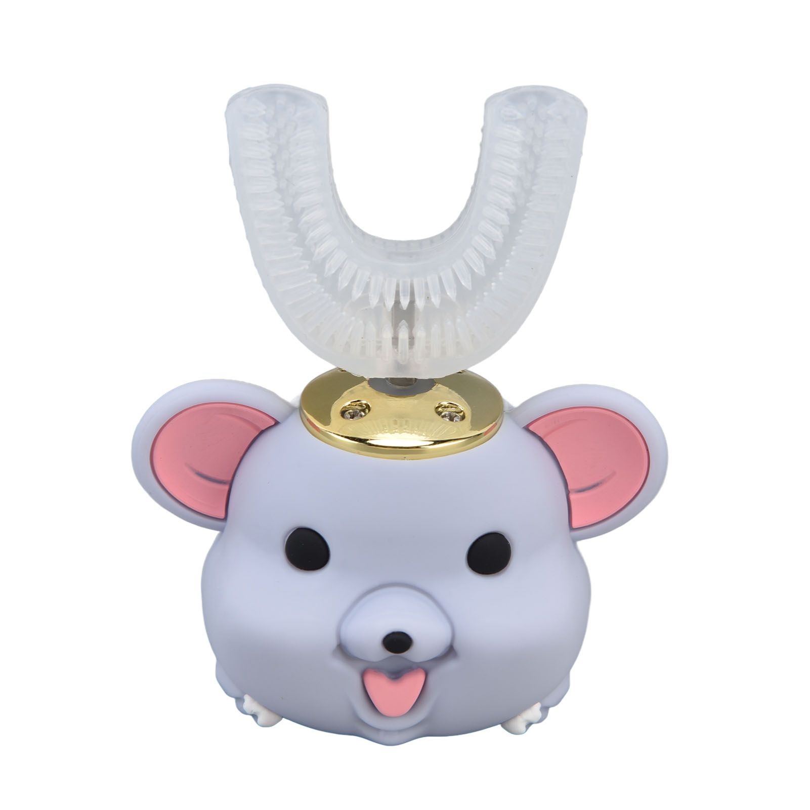 Mouth Electric Toothbrush U Shaped Toothbrush USB Charging Cartoon Silicone Kids ToothbrushL - Image 5