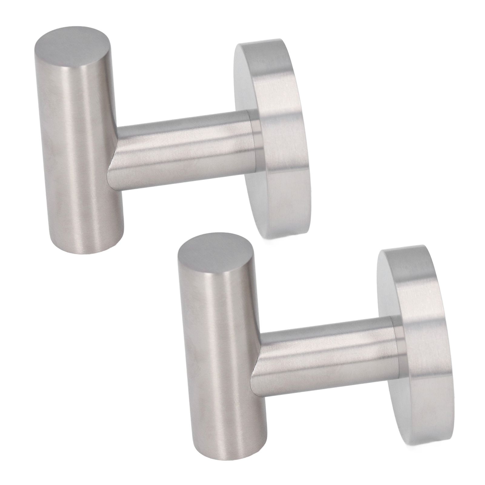 2Pcs Brushed Stainless Steel Bathroom Towel Robe Hook Round Wall Holder Hooks Hanger for Clothing Towel - Image 4