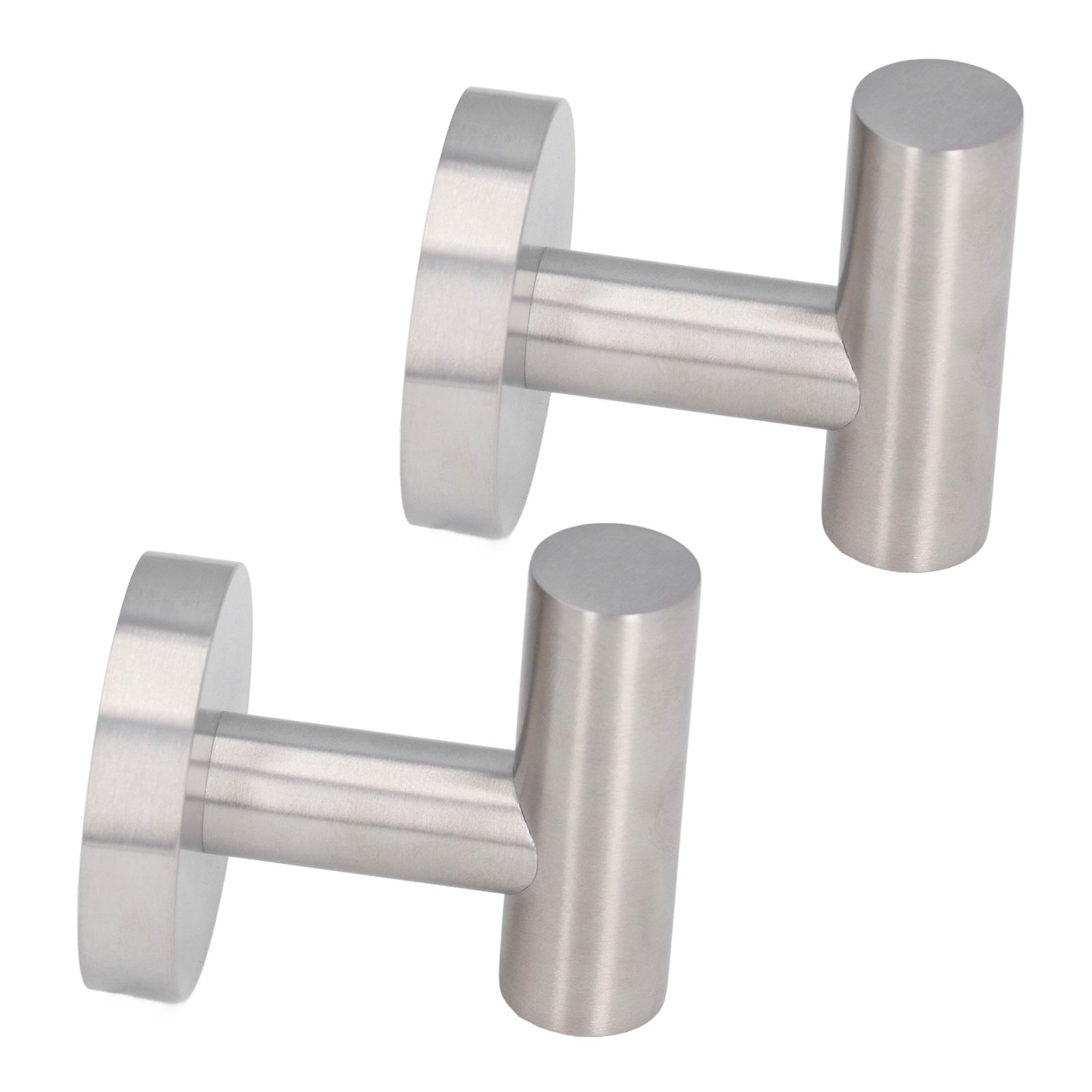 2Pcs Brushed Stainless Steel Bathroom Towel Robe Hook Round Wall Holder Hooks Hanger for Clothing Towel - Image 5