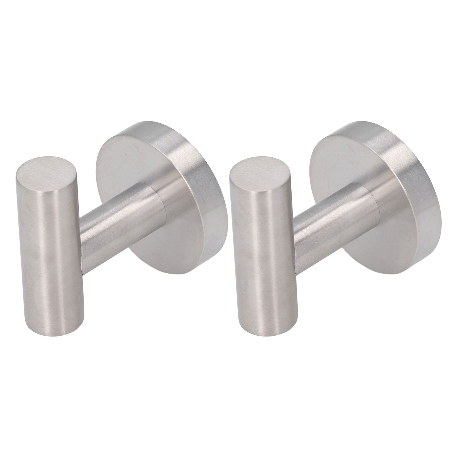 2Pcs Brushed Stainless Steel Bathroom Towel Robe Hook Round Wall Holder Hooks Hanger for Clothing Towel - Image 6