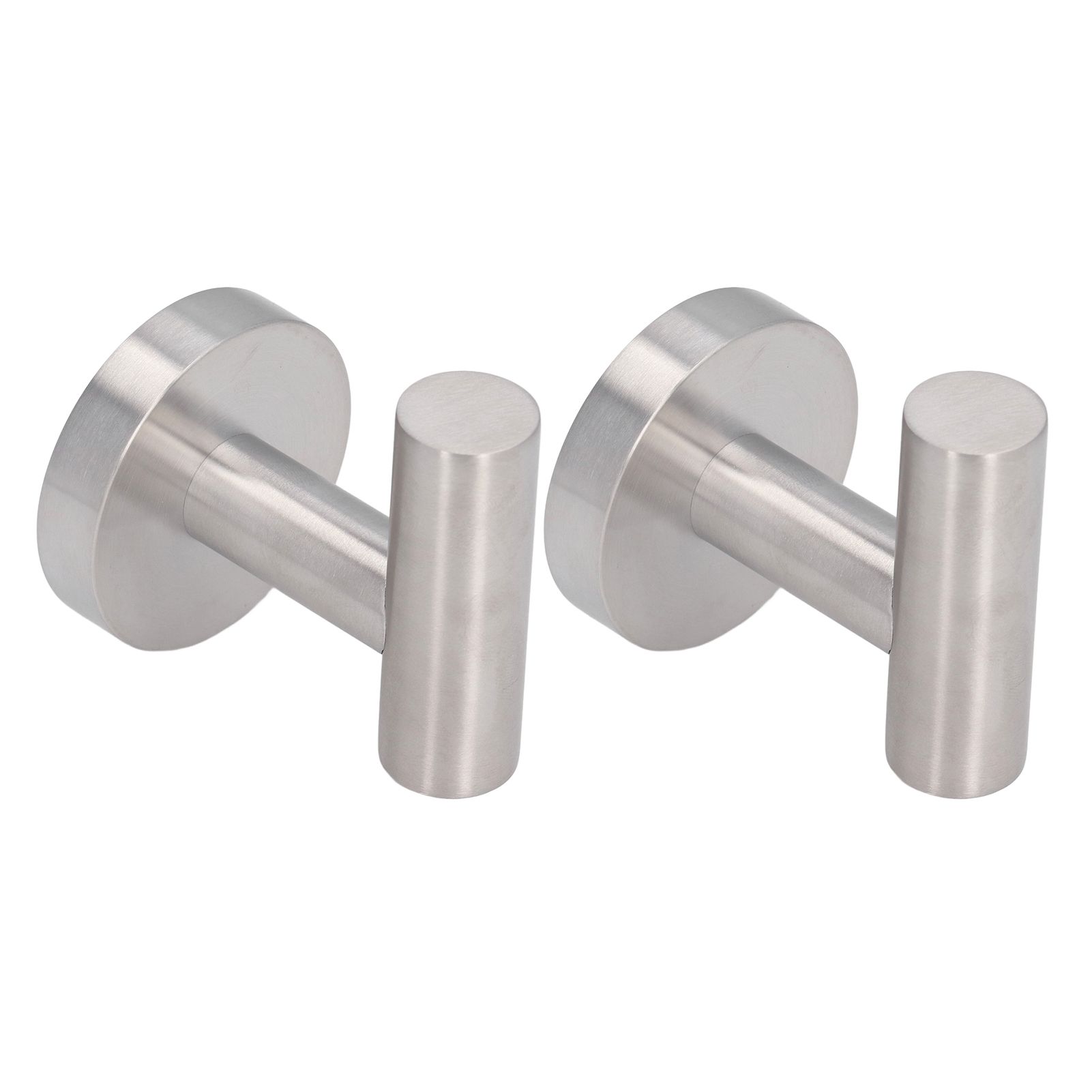 2Pcs Brushed Stainless Steel Bathroom Towel Robe Hook Round Wall Holder Hooks Hanger for Clothing Towel - Image 7