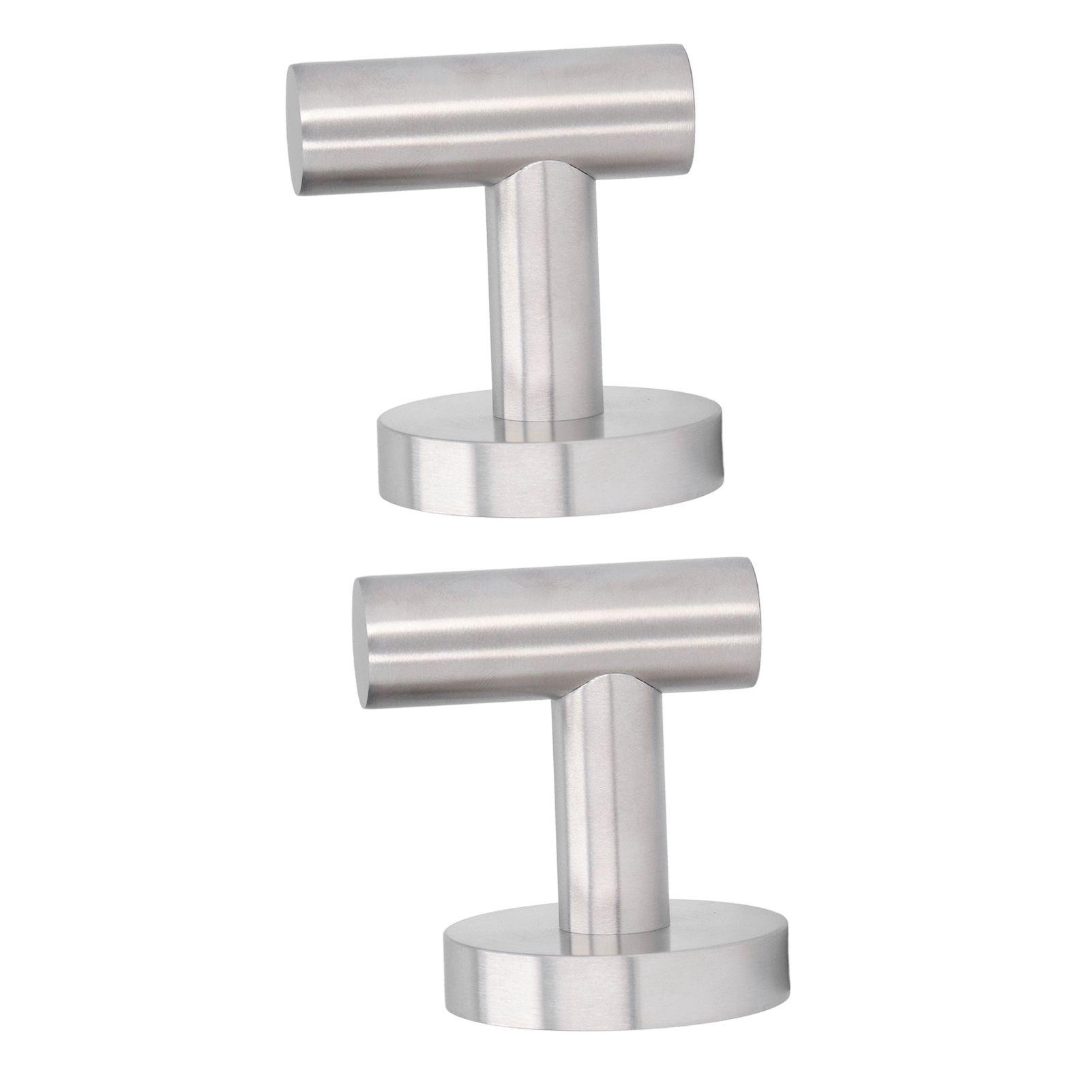 2Pcs Brushed Stainless Steel Bathroom Towel Robe Hook Round Wall Holder Hooks Hanger for Clothing Towel - Image 8