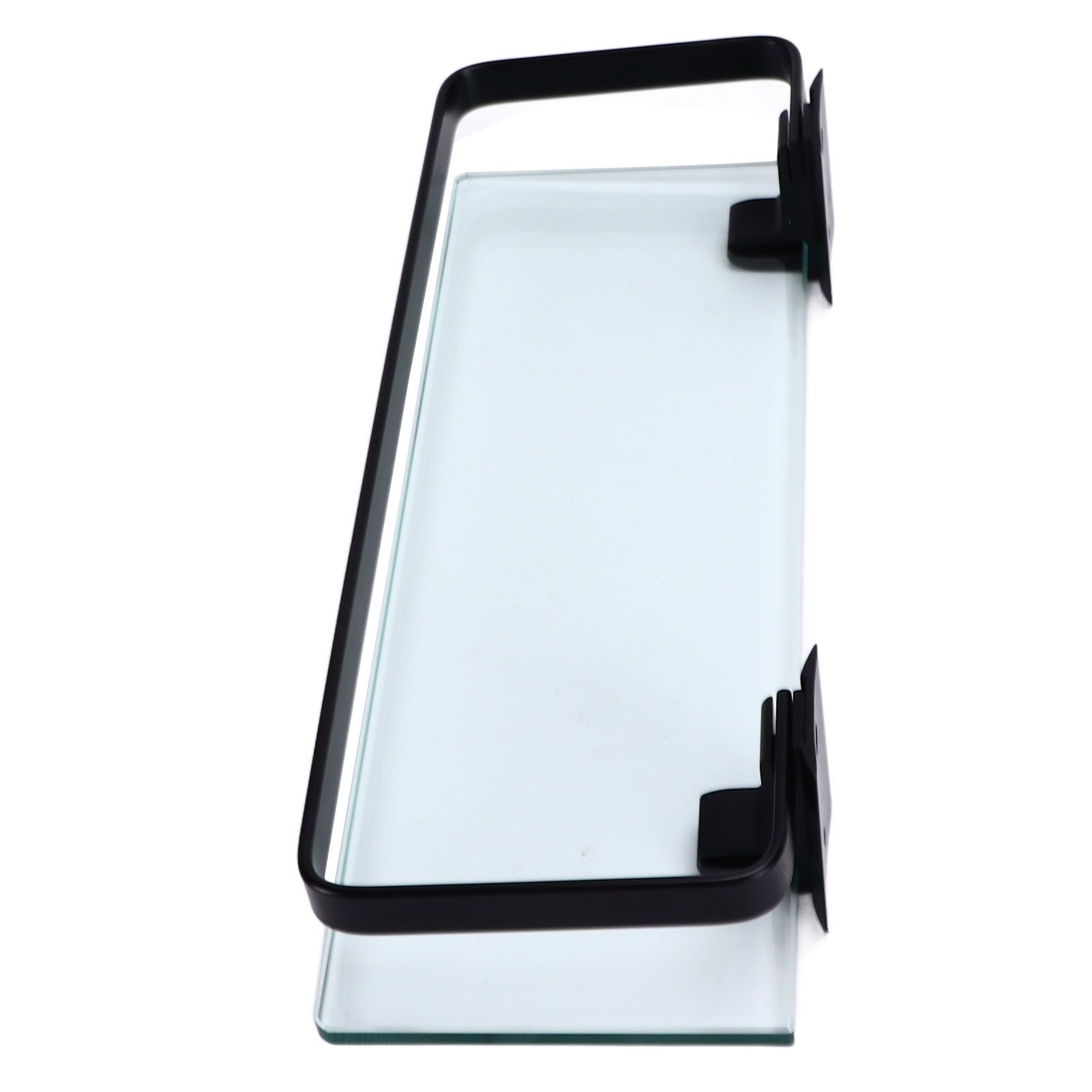 Bathroom Rack Thickened Durable Large Storage Space Strong Load Bearing Capacity Single Layer Black Shelf - Image 6