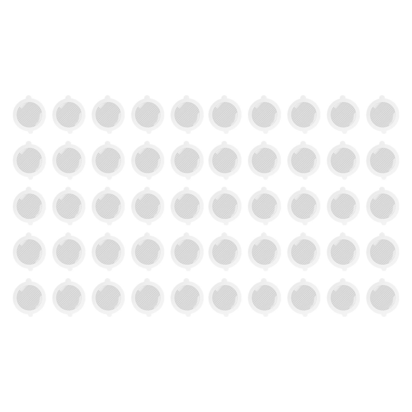 50Pcs Shower Drain Hair Catcher Fiberglass Practical Convenient Dense Mesh Shower Hair Catcher9cm Diameter, 3mm Mesh - Image 1