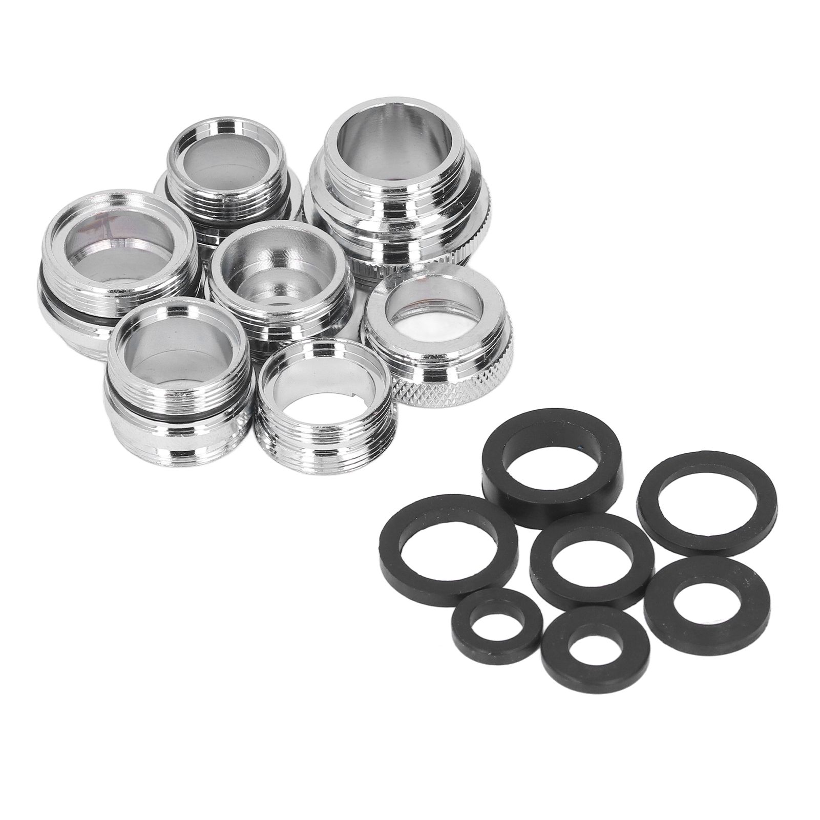 7Pcs/Set Male Female Faucet Adapter Kit with Gasket Brass Aerator Adapter Set for Garden Hose Kitchen Sink - Image 2