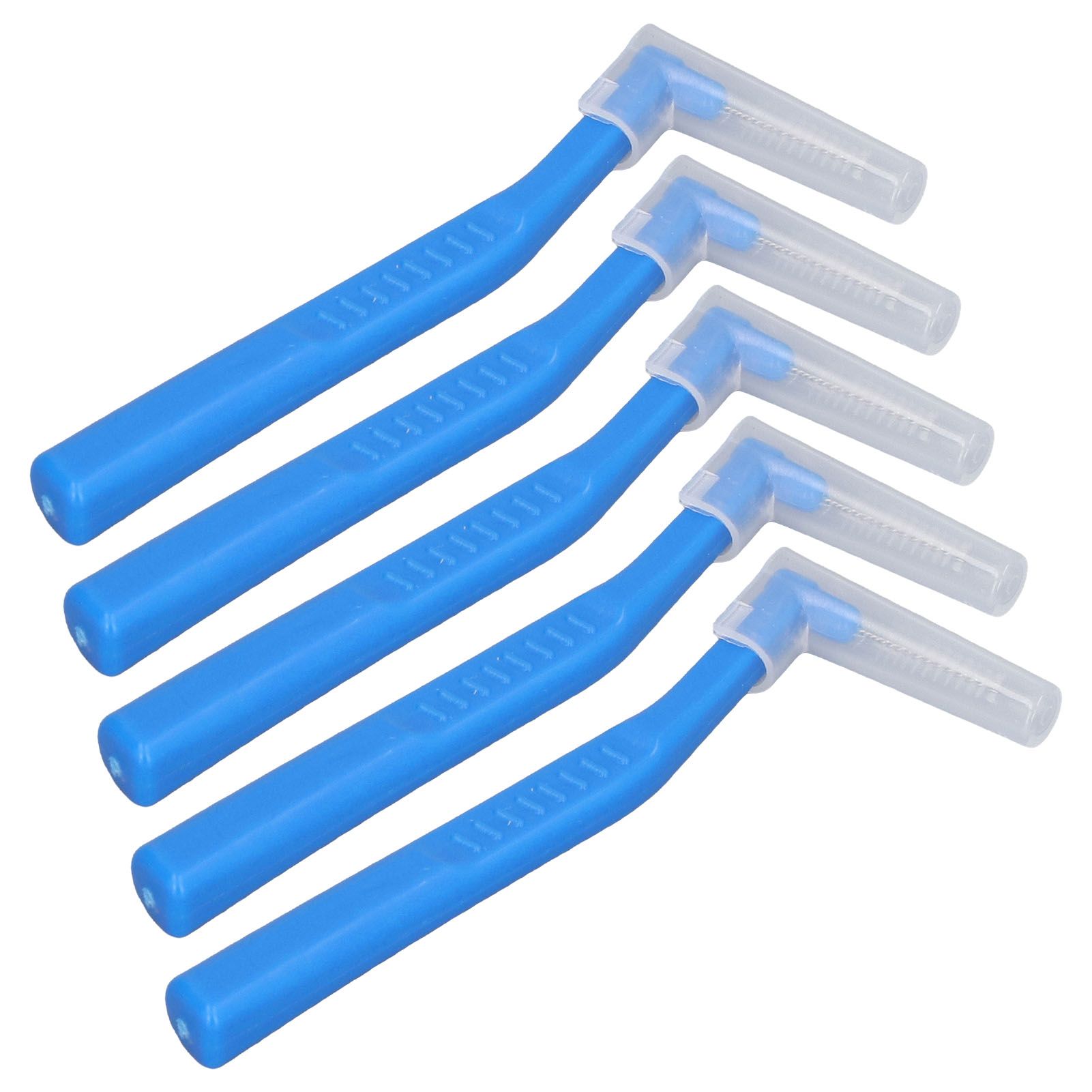 5pcs L Shaped Interdental Brushes Effective Cleaning Plaque Removal Braces Brush for Tooth Care Blue - Image 2