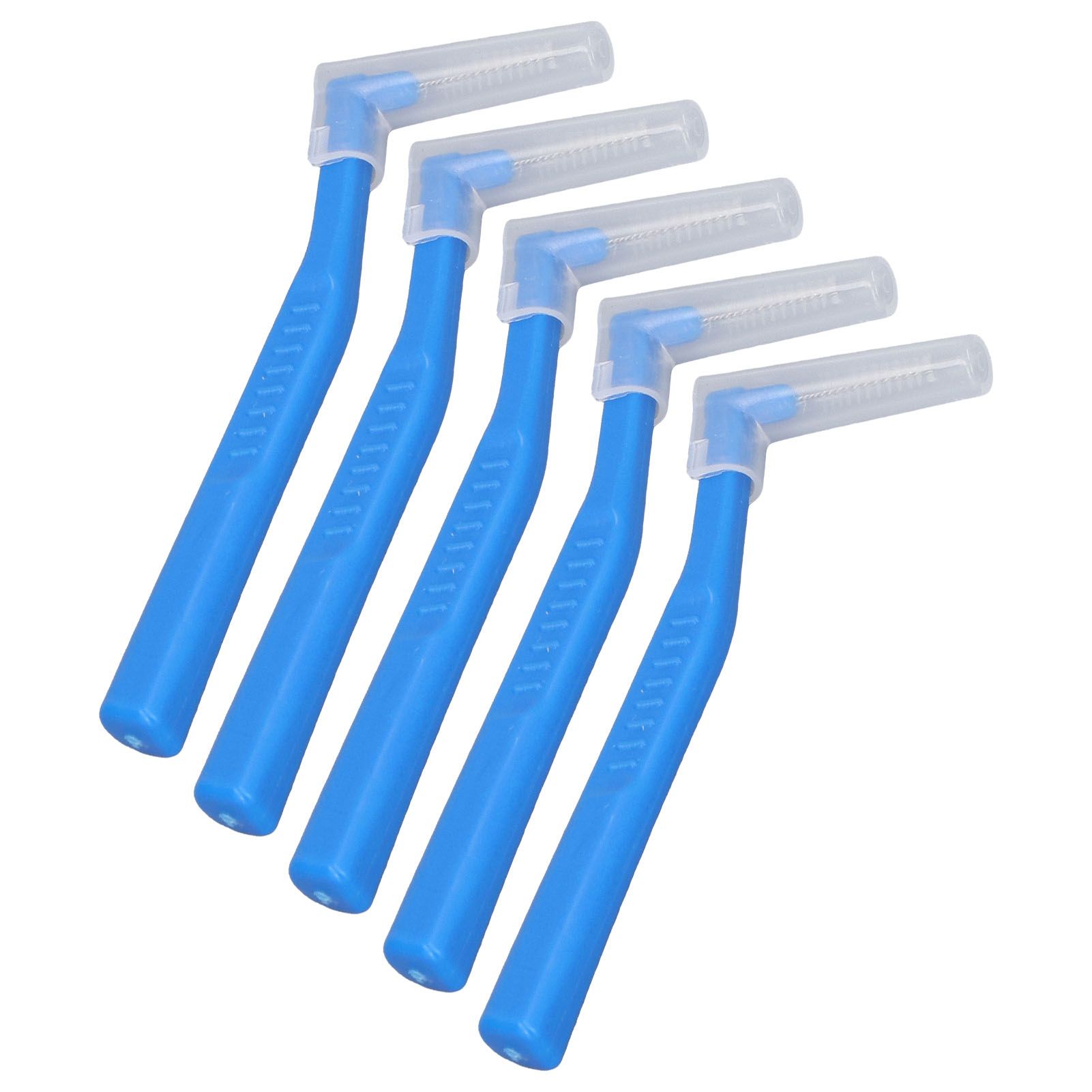 5pcs L Shaped Interdental Brushes Effective Cleaning Plaque Removal Braces Brush for Tooth Care Blue - Image 3