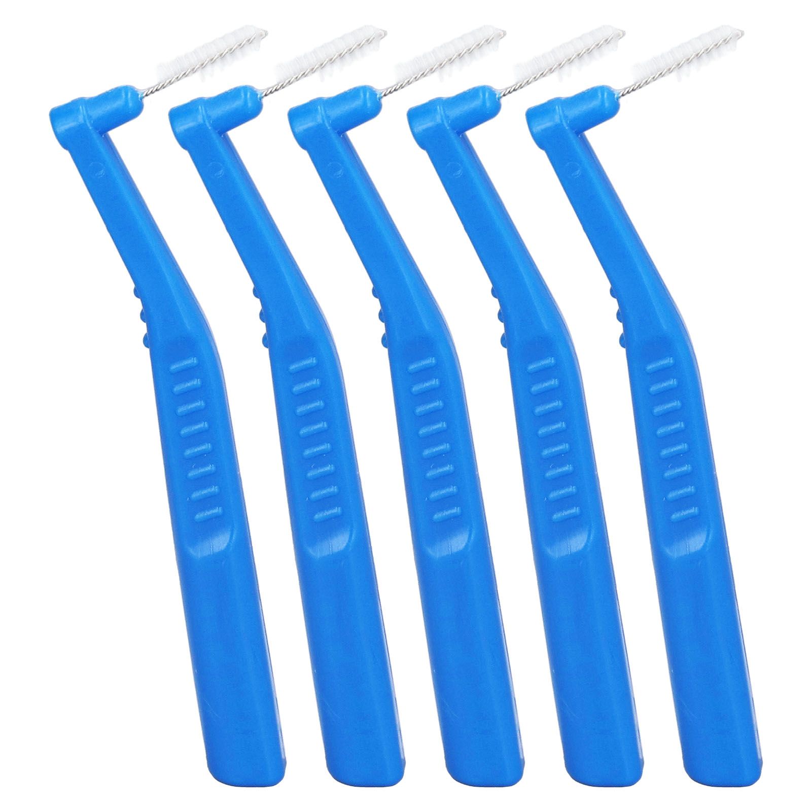 5pcs L Shaped Interdental Brushes Effective Cleaning Plaque Removal Braces Brush for Tooth Care Blue - Image 5