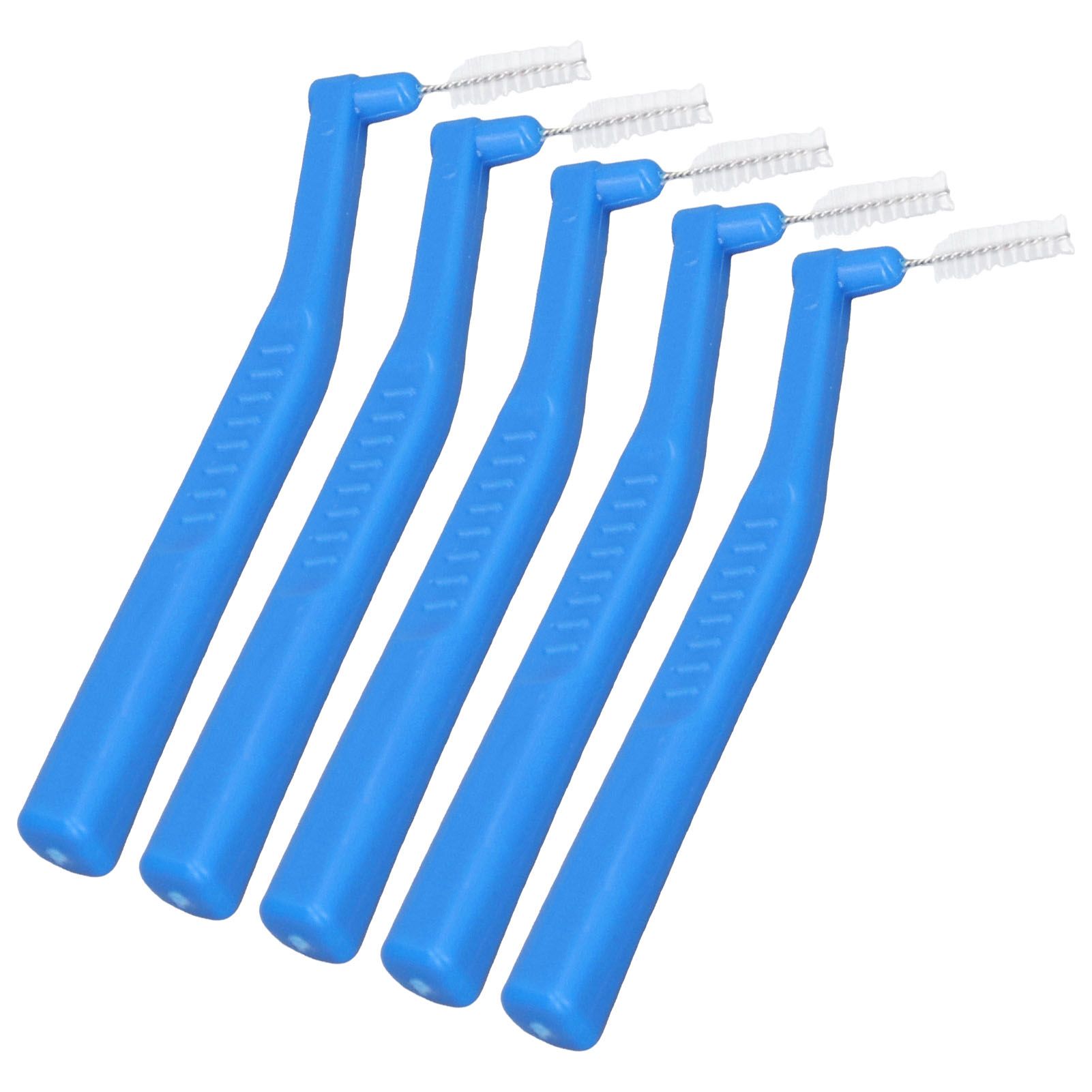 5pcs L Shaped Interdental Brushes Effective Cleaning Plaque Removal Braces Brush for Tooth Care Blue - Image 7