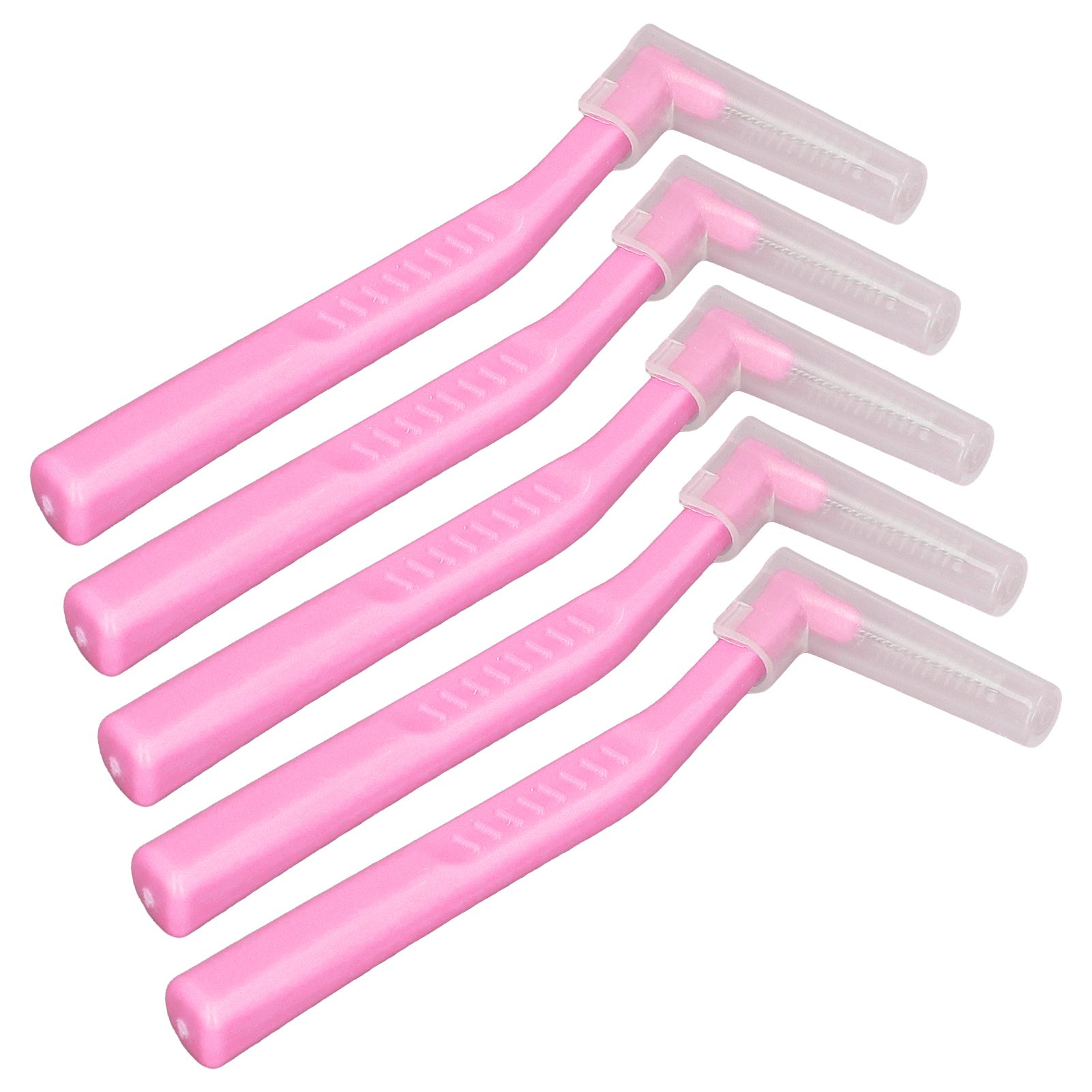 5pcs L Shaped Interdental Brushes Effective Cleaning Plaque Removal Braces Brush for Tooth Care Pink - Image 2