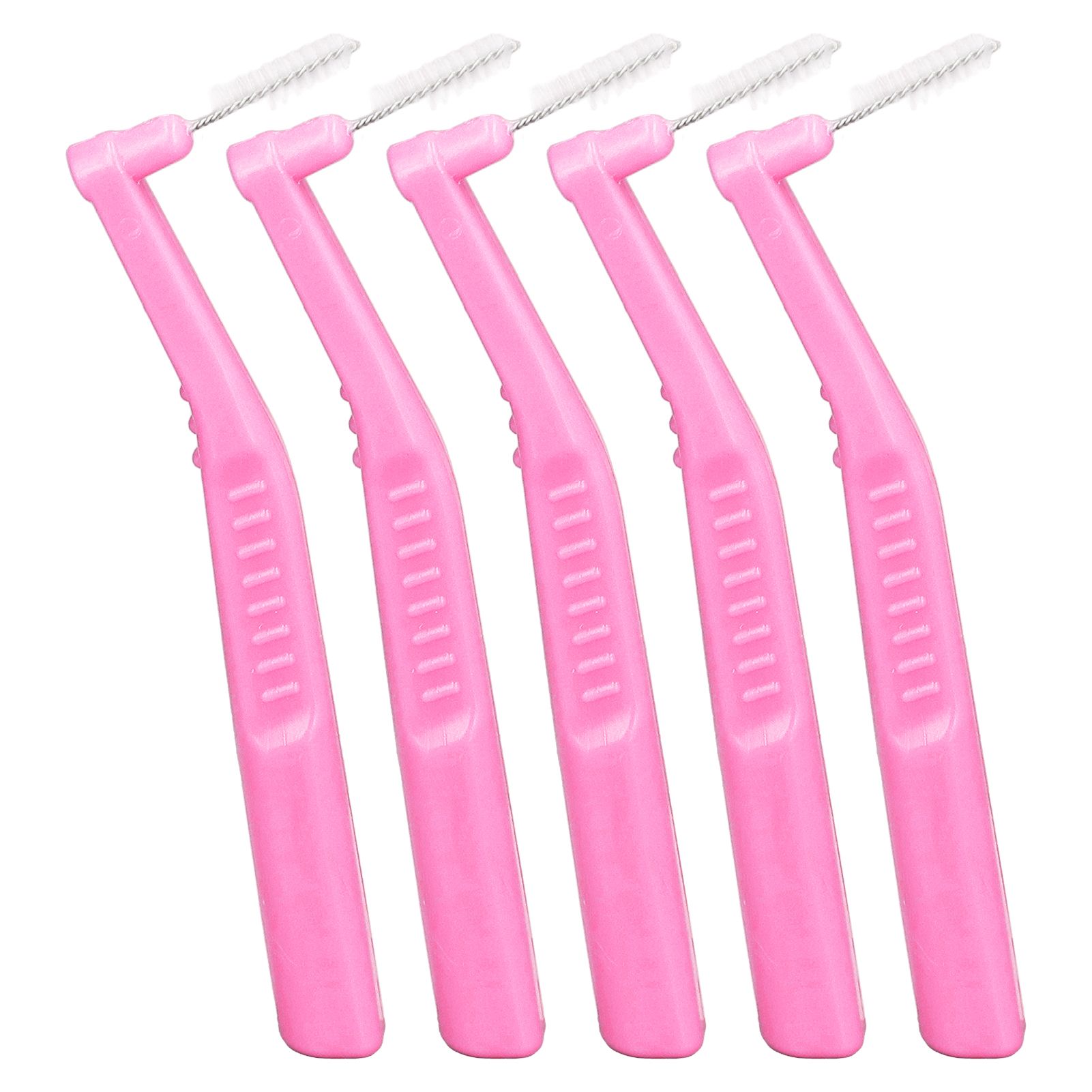 5pcs L Shaped Interdental Brushes Effective Cleaning Plaque Removal Braces Brush for Tooth Care Pink - Image 5