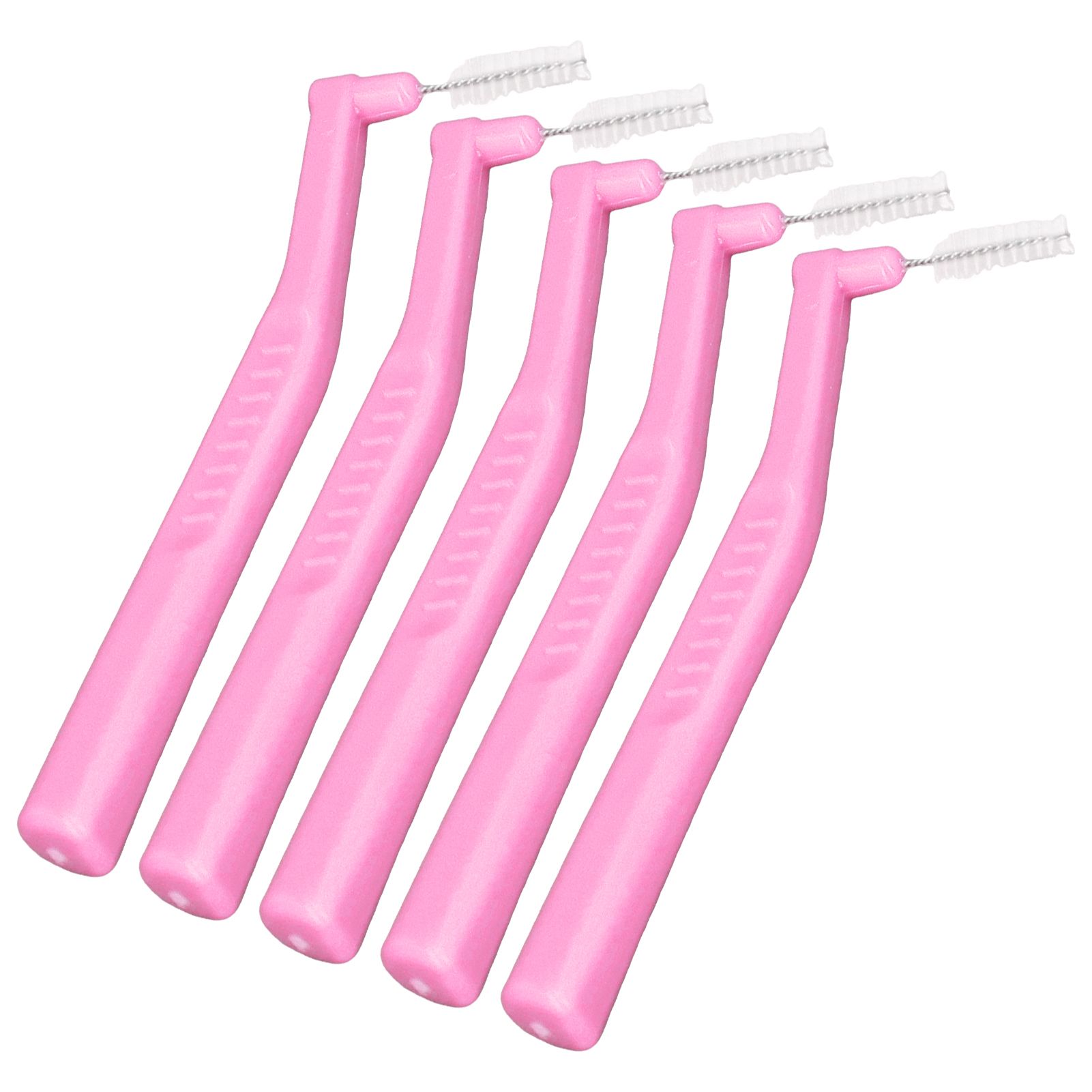 5pcs L Shaped Interdental Brushes Effective Cleaning Plaque Removal Braces Brush for Tooth Care Pink - Image 7