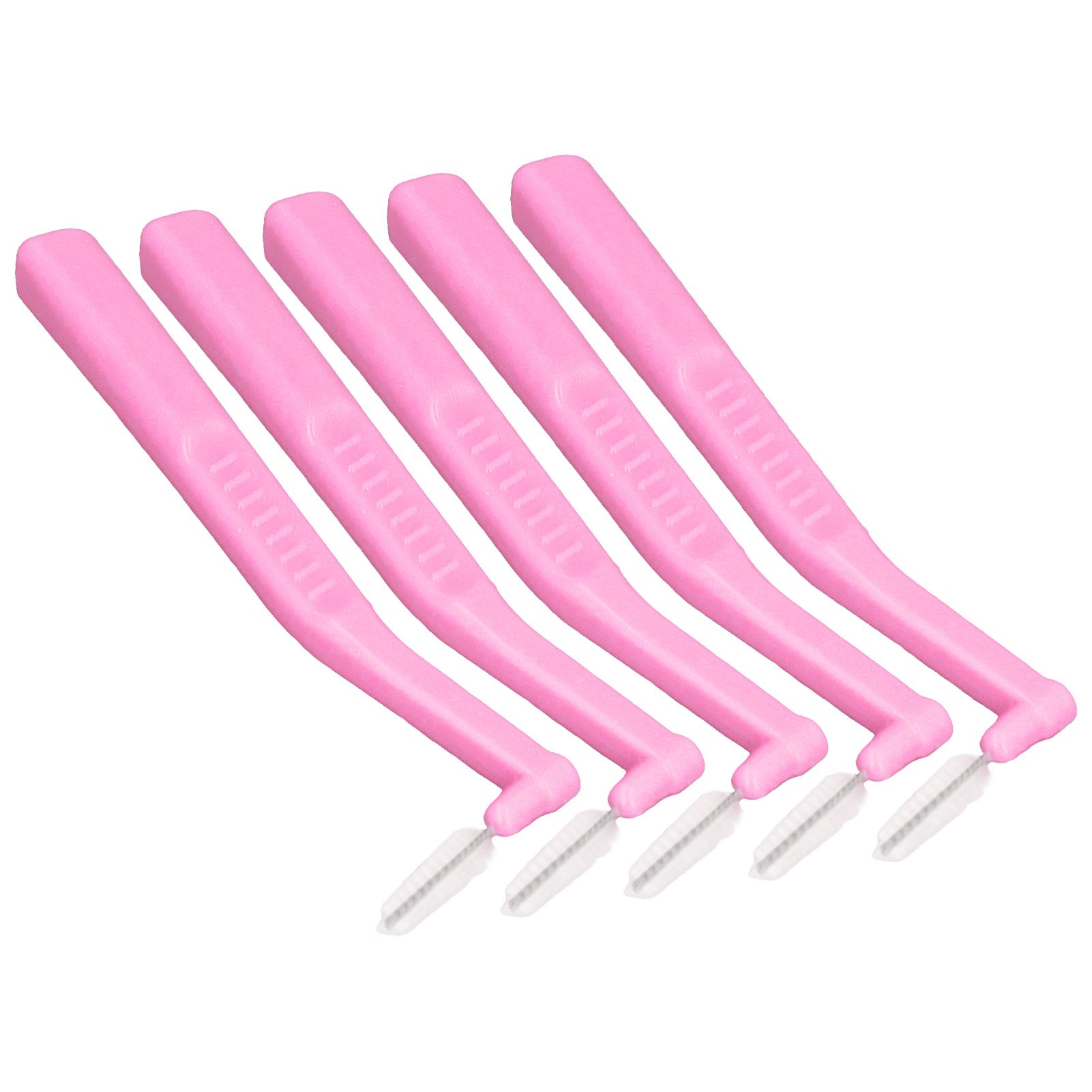 5pcs L Shaped Interdental Brushes Effective Cleaning Plaque Removal Braces Brush for Tooth Care Pink - Image 8