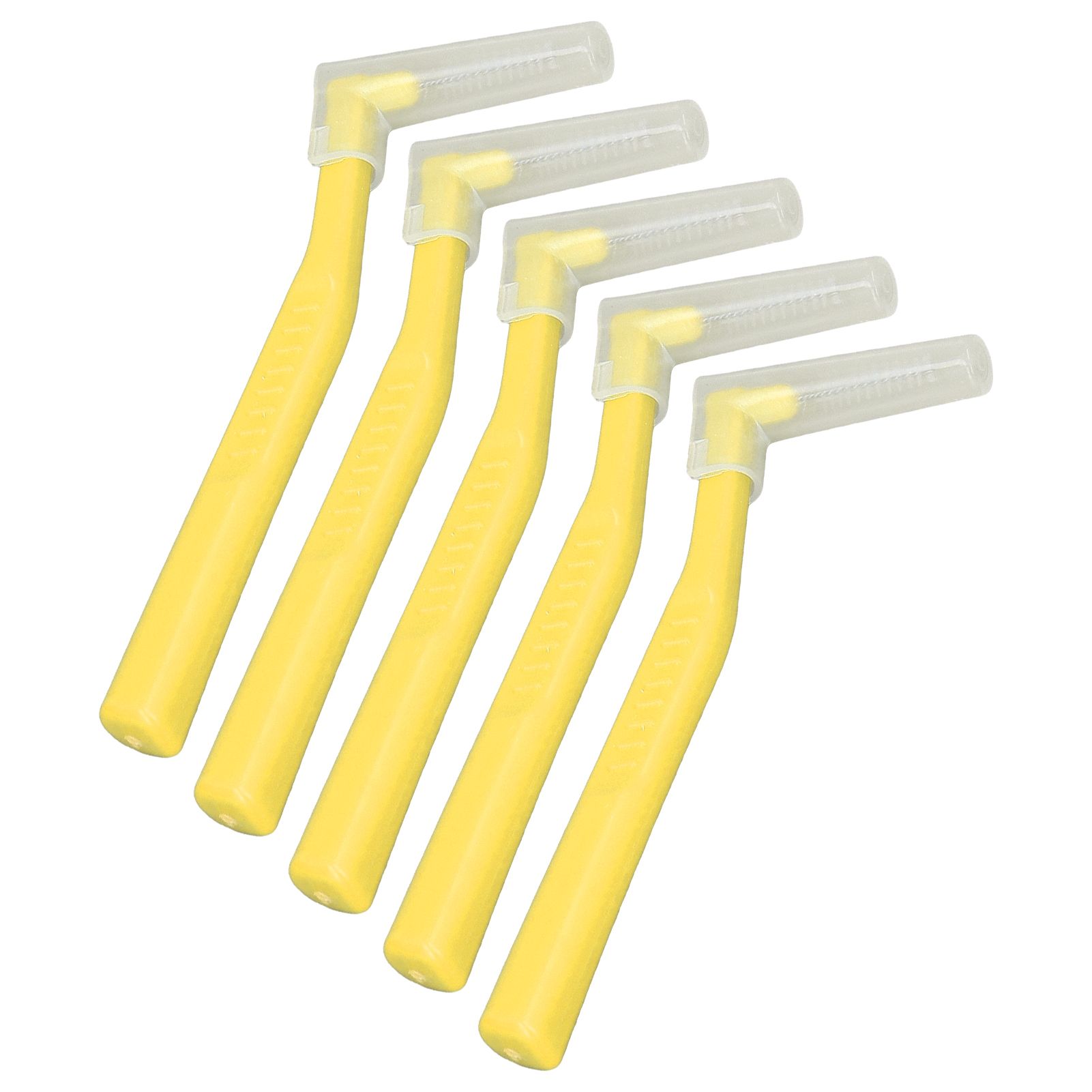 5pcs L Shaped Interdental Brushes Effective Cleaning Plaque Removal Braces Brush for Tooth Care Yellow - Image 3