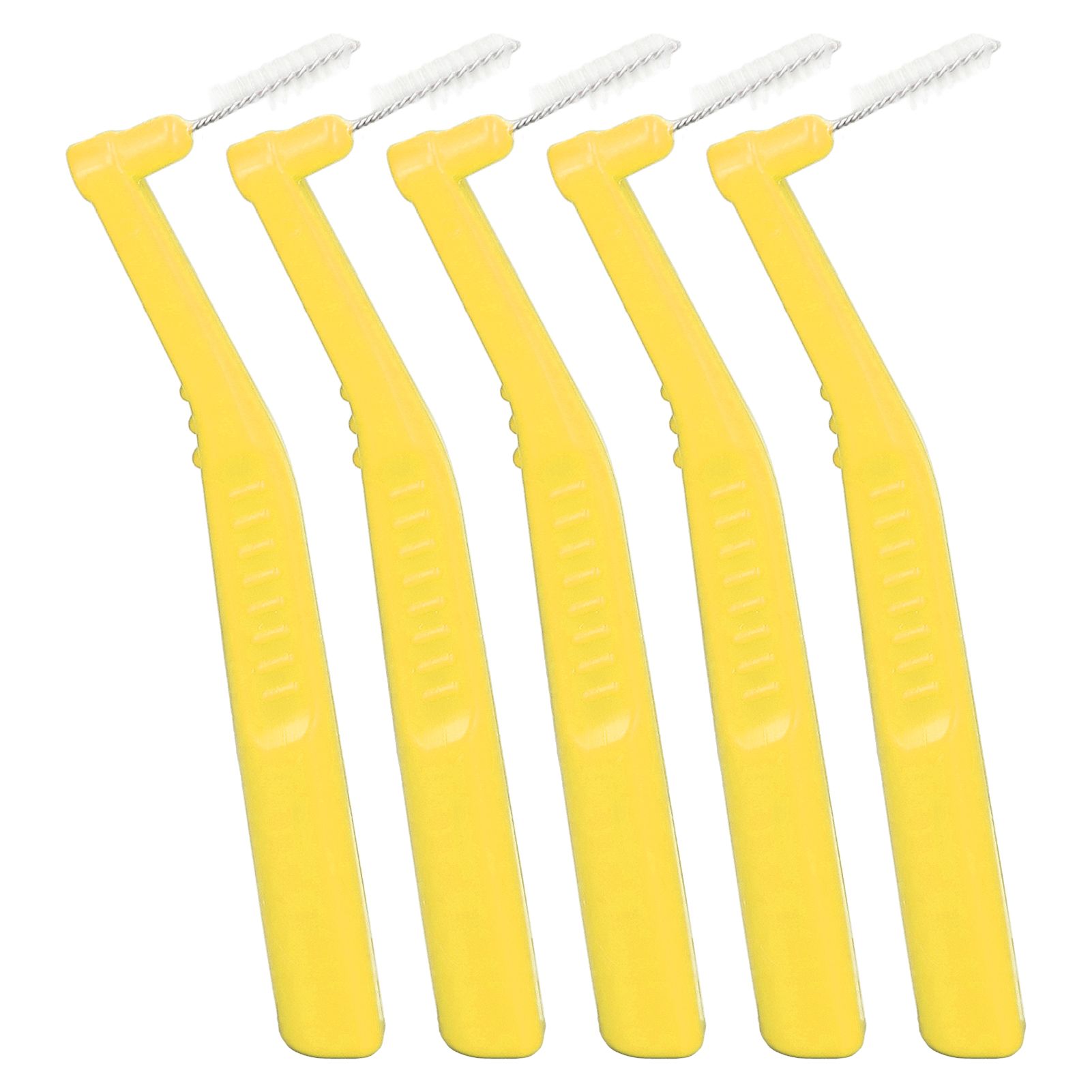5pcs L Shaped Interdental Brushes Effective Cleaning Plaque Removal Braces Brush for Tooth Care Yellow - Image 5