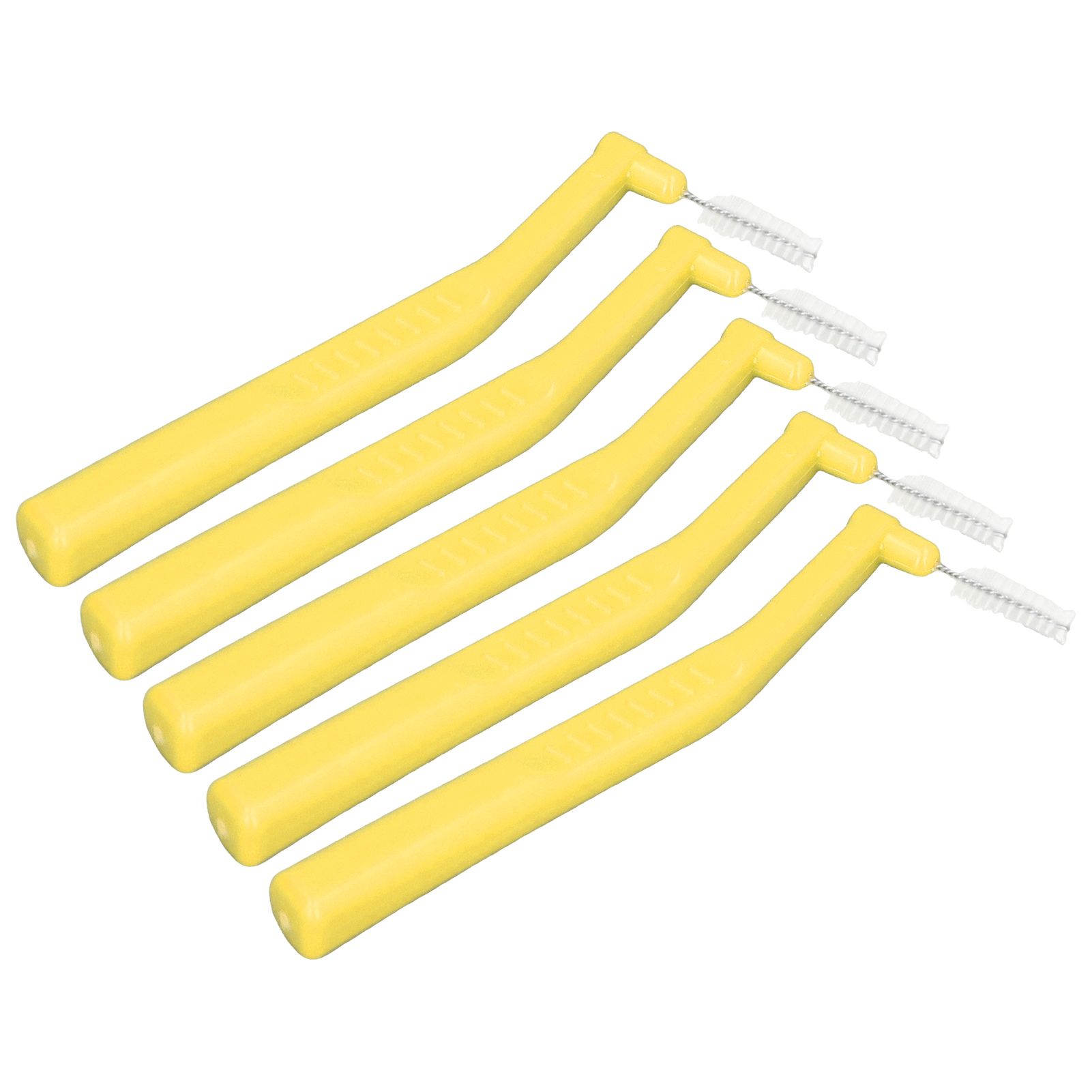 5pcs L Shaped Interdental Brushes Effective Cleaning Plaque Removal Braces Brush for Tooth Care Yellow - Image 6