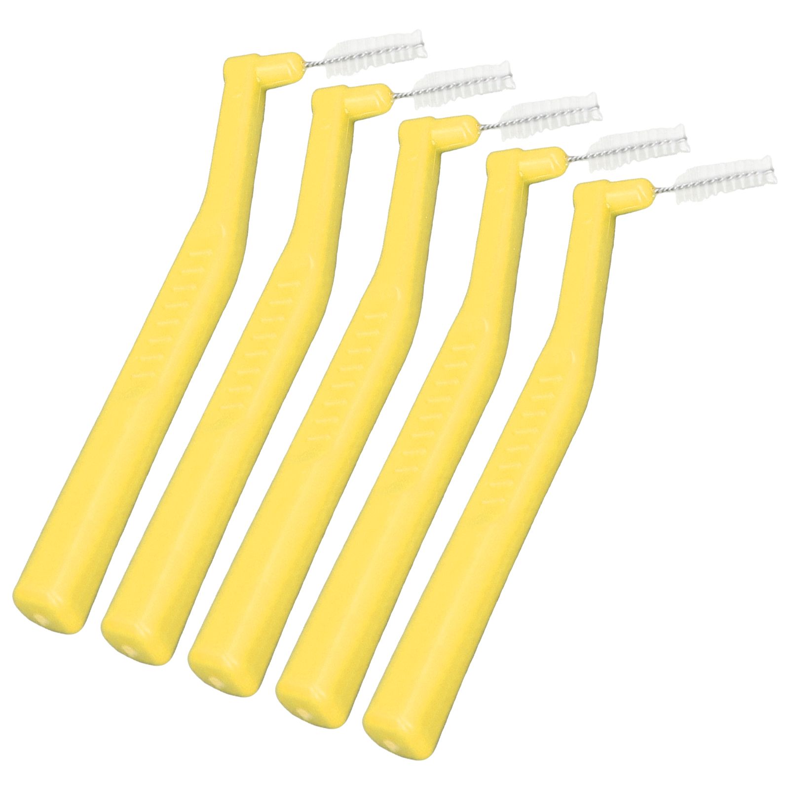 5pcs L Shaped Interdental Brushes Effective Cleaning Plaque Removal Braces Brush for Tooth Care Yellow - Image 7