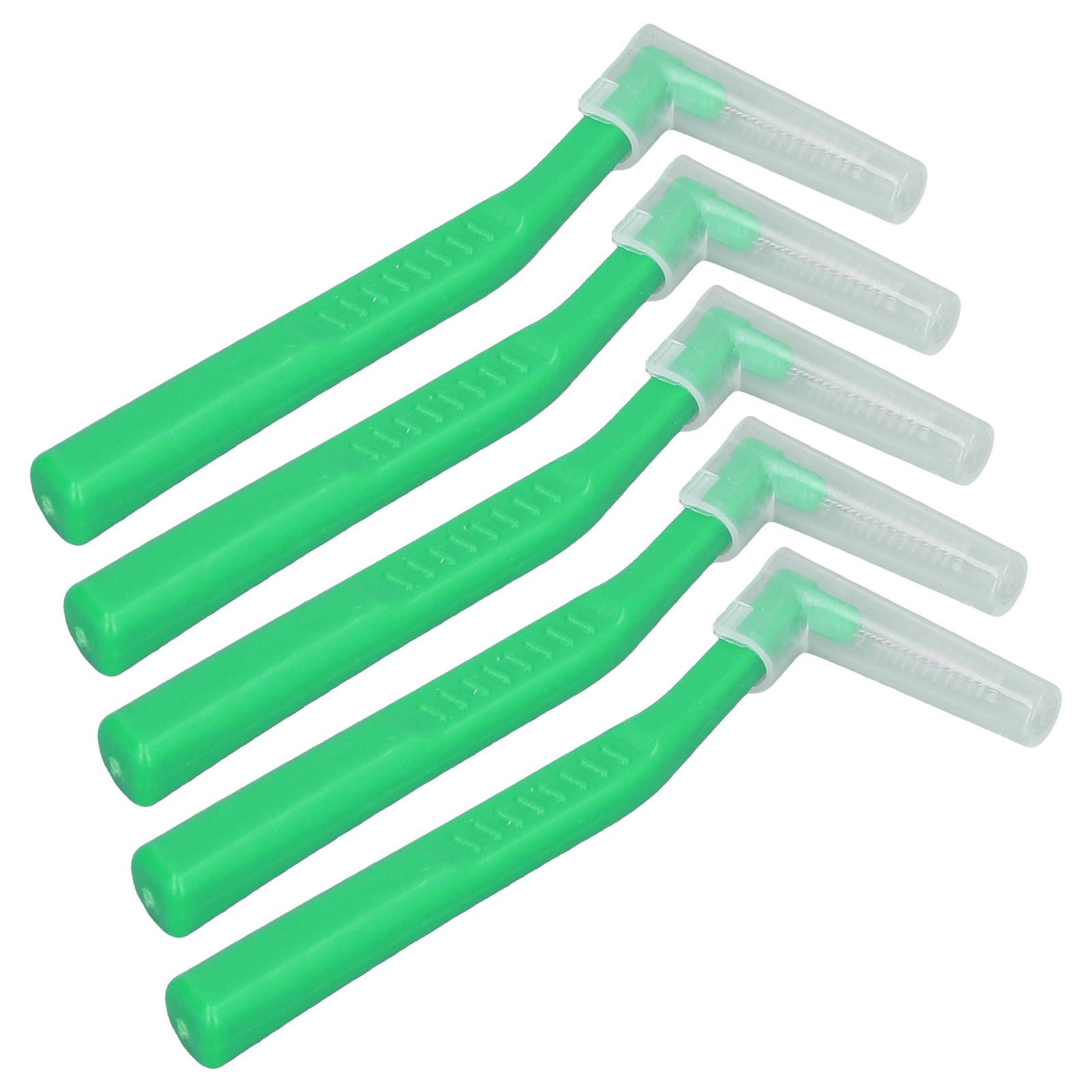 5pcs L Shaped Interdental Brushes Effective Cleaning Plaque Removal Braces Brush for Tooth Care Green - Image 2