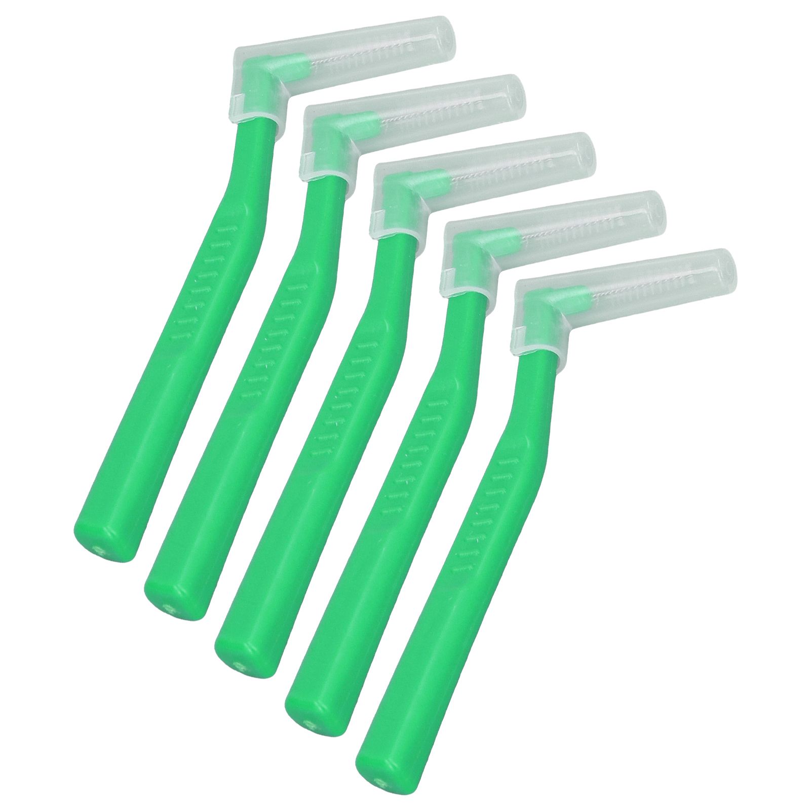 5pcs L Shaped Interdental Brushes Effective Cleaning Plaque Removal Braces Brush for Tooth Care Green - Image 3