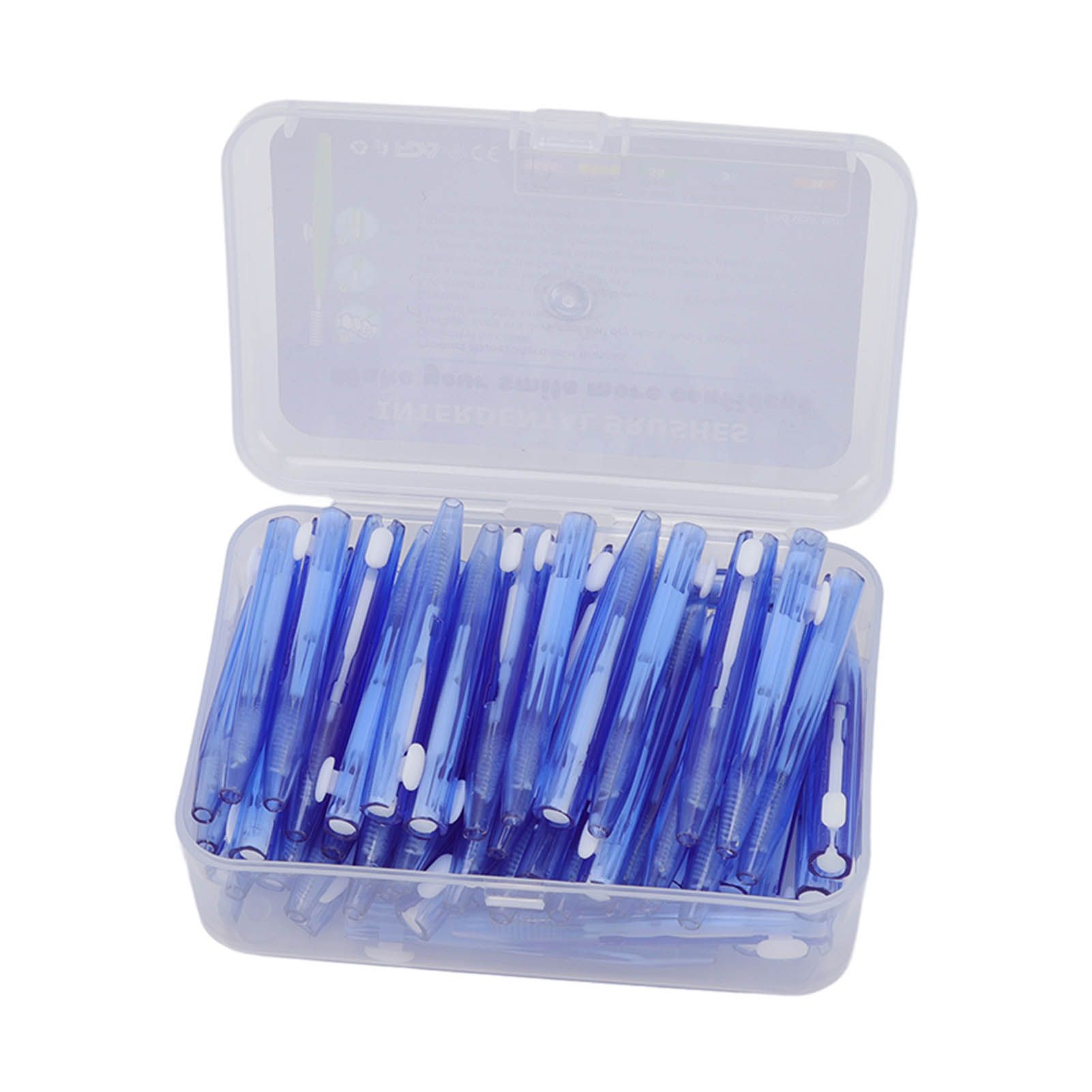 60Pcs Interdental Brush Practical Slim Braces Cleaner with PP Handle for Adults Children Orthodontic Care Blue - Image 2