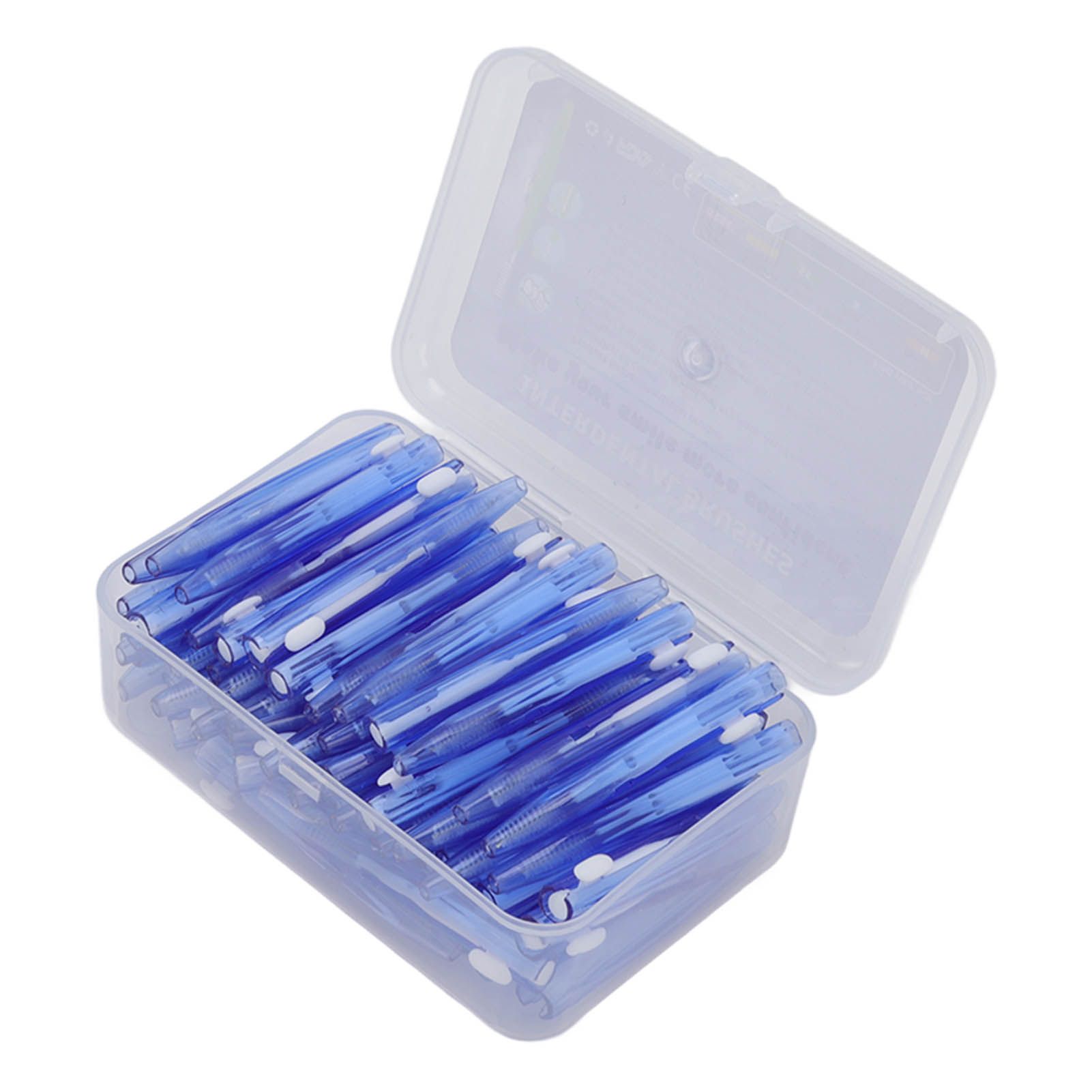 60Pcs Interdental Brush Practical Slim Braces Cleaner with PP Handle for Adults Children Orthodontic Care Blue - Image 3