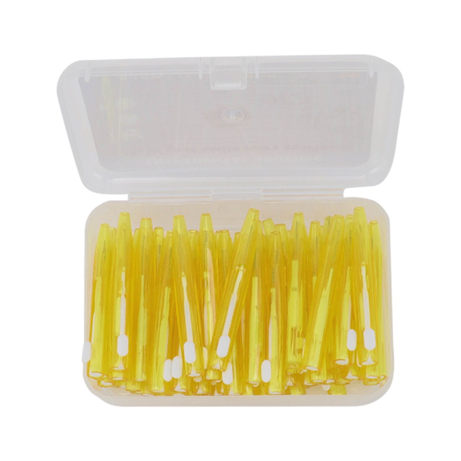 60Pcs Interdental Brush Practical Slim Braces Cleaner with PP Handle for Adults Children Orthodontic Care Yellow - Image 5