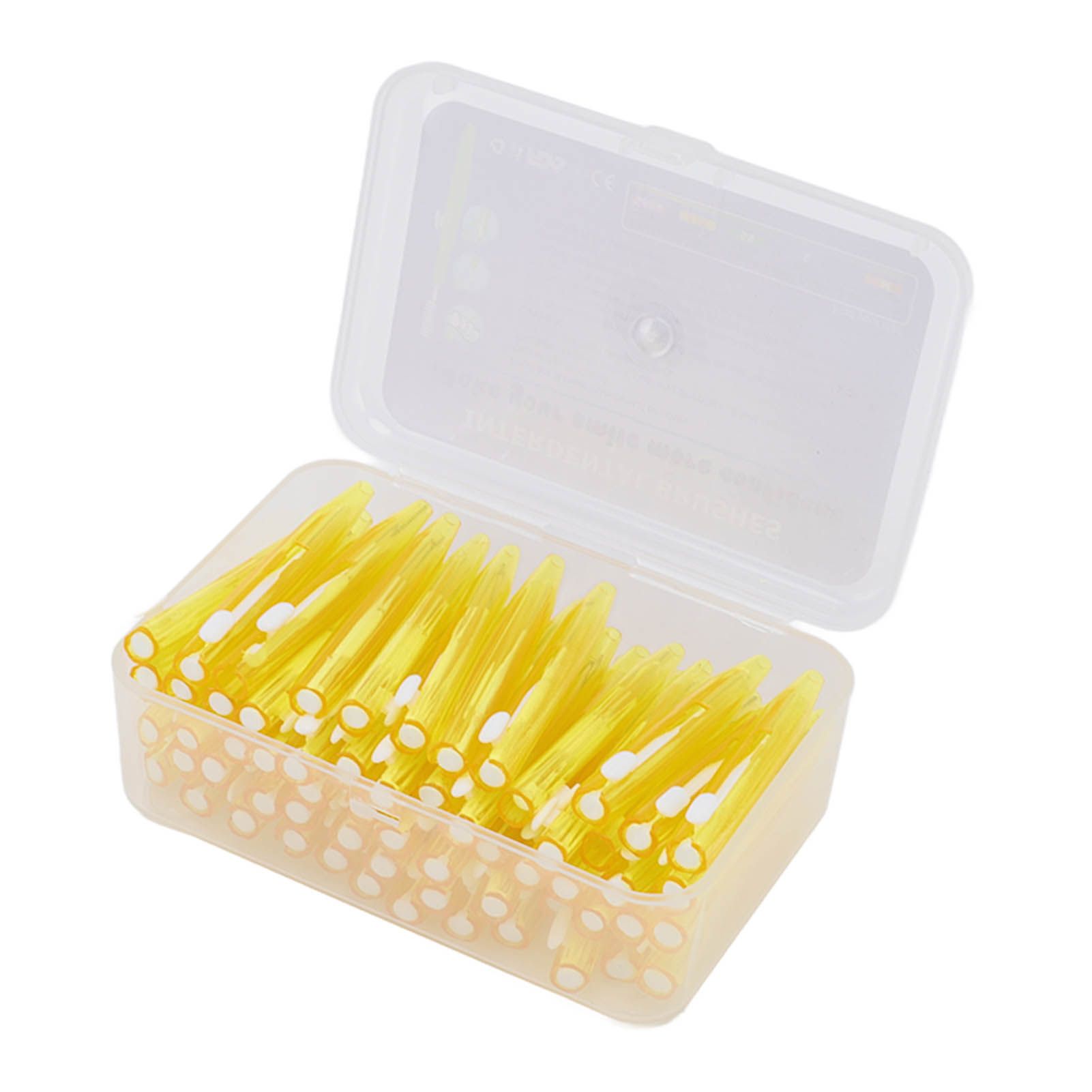 60Pcs Interdental Brush Practical Slim Braces Cleaner with PP Handle for Adults Children Orthodontic Care Yellow - Image 6