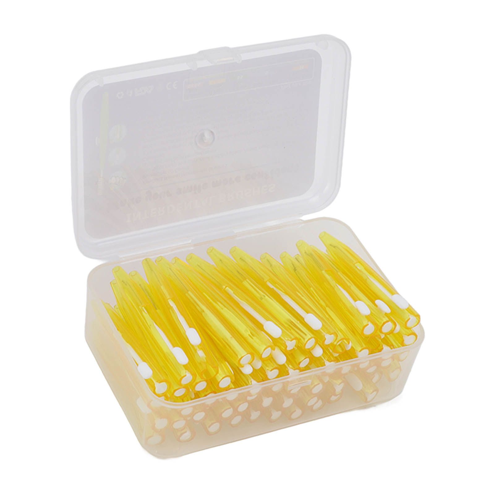 60Pcs Interdental Brush Practical Slim Braces Cleaner with PP Handle for Adults Children Orthodontic Care Yellow - Image 7