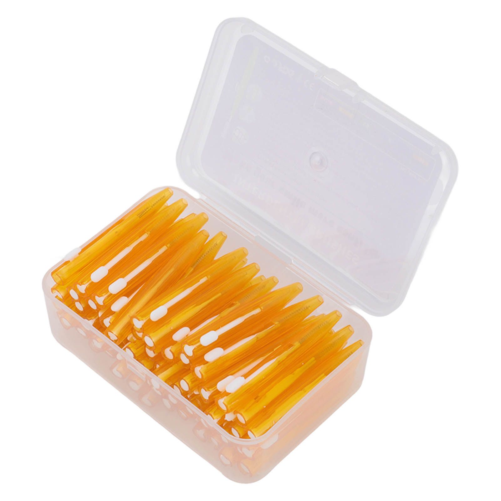60Pcs Interdental Brush Practical Slim Braces Cleaner with PP Handle for Adults Children Orthodontic Care Orange - Image 3
