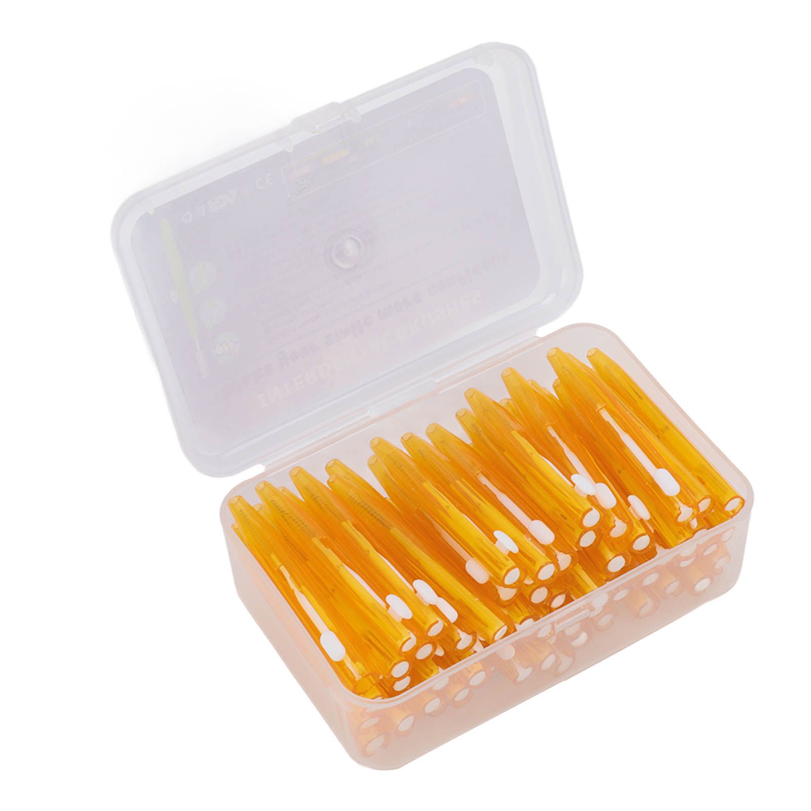60Pcs Interdental Brush Practical Slim Braces Cleaner with PP Handle for Adults Children Orthodontic Care Orange - Image 4