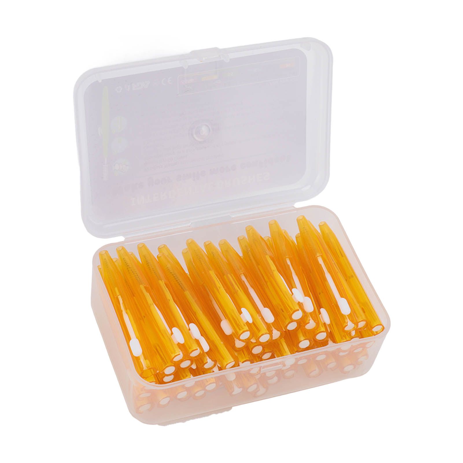 60Pcs Interdental Brush Practical Slim Braces Cleaner with PP Handle for Adults Children Orthodontic Care Orange - Image 7