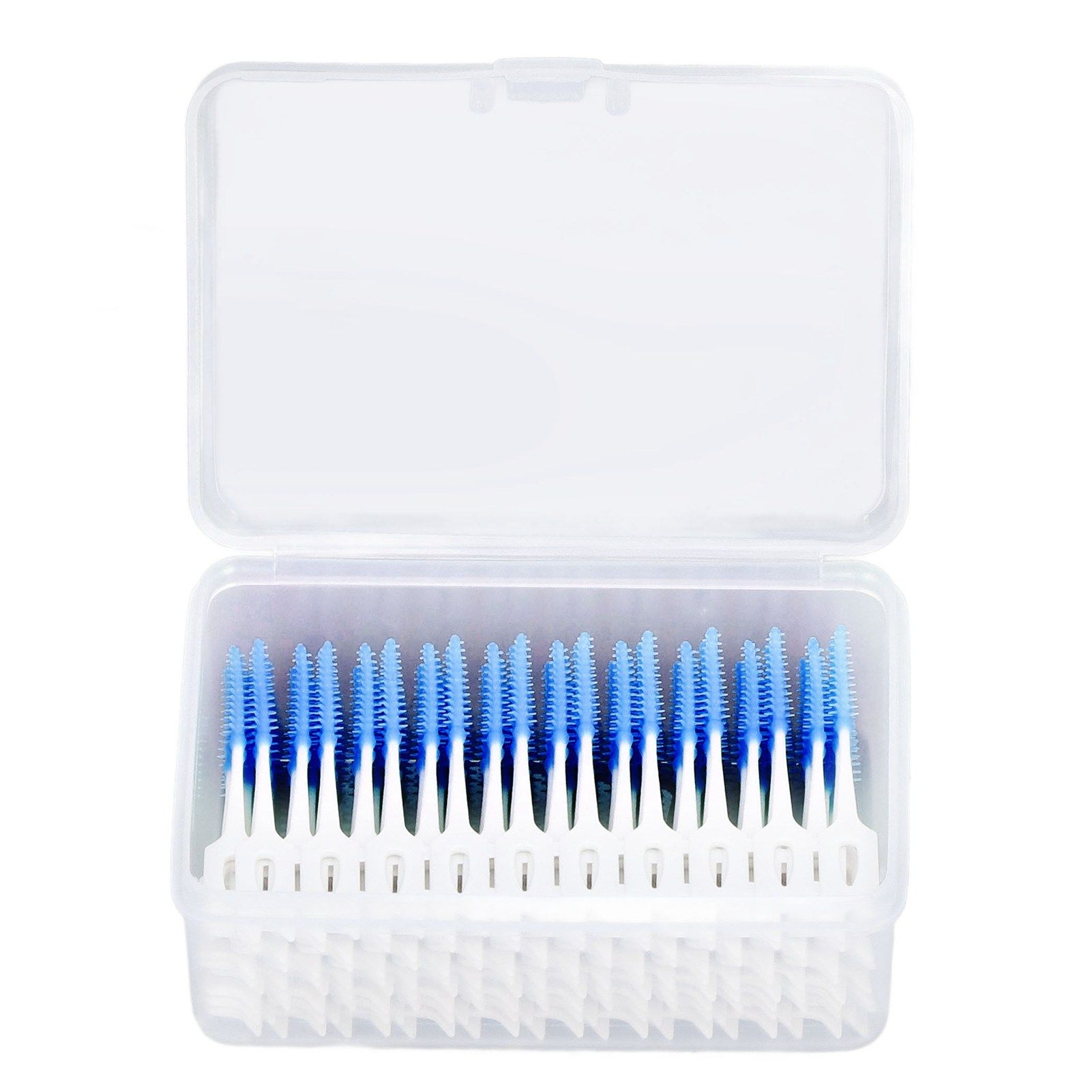 Interdental Brush Disposable Soft Dental Cleaning Floss Toothpicks for Oral Care Adults Children 160pcs Blue - Image 1