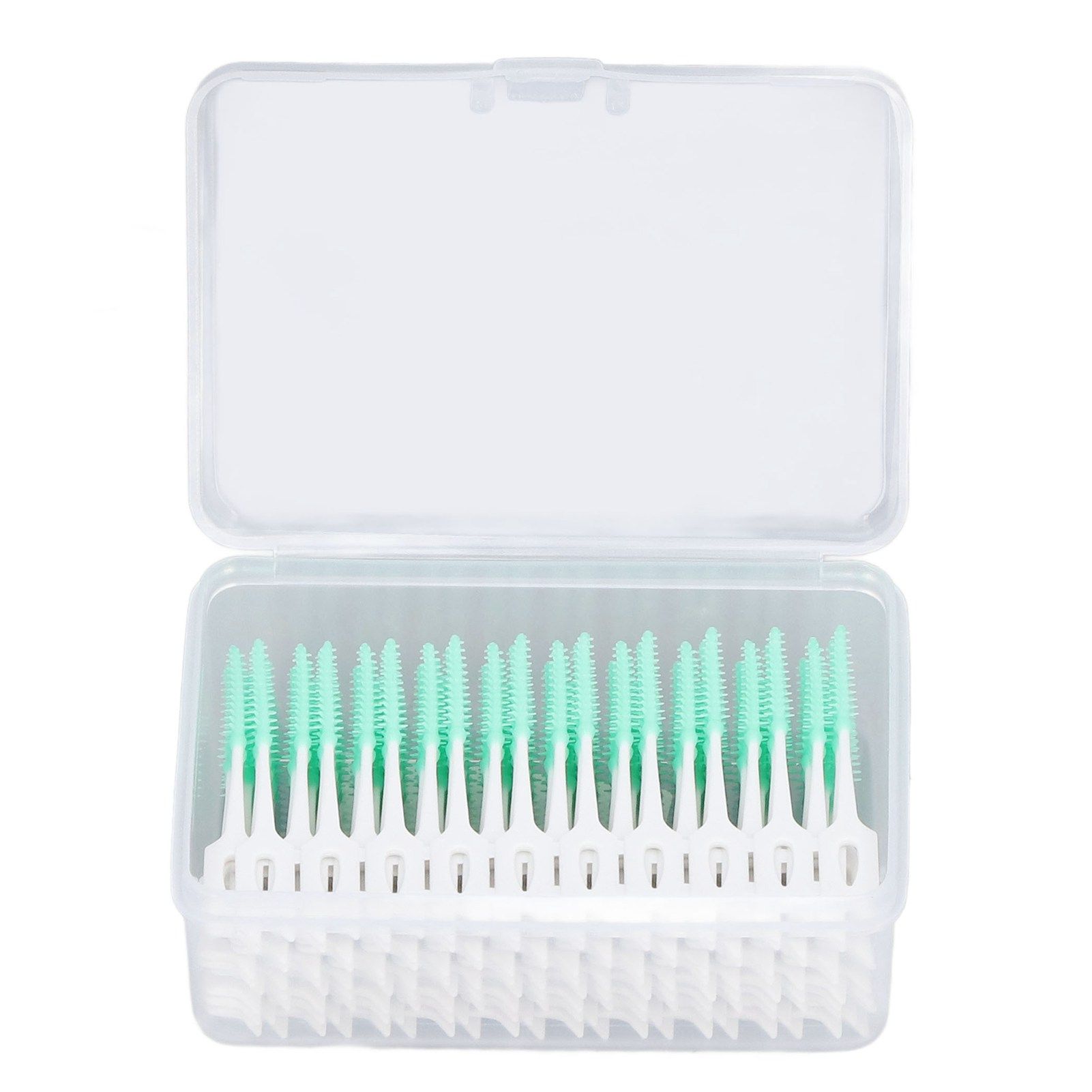 Interdental Brush Disposable Soft Dental Cleaning Floss Toothpicks for Oral Care Adults Children 160pcs Green - Image 1
